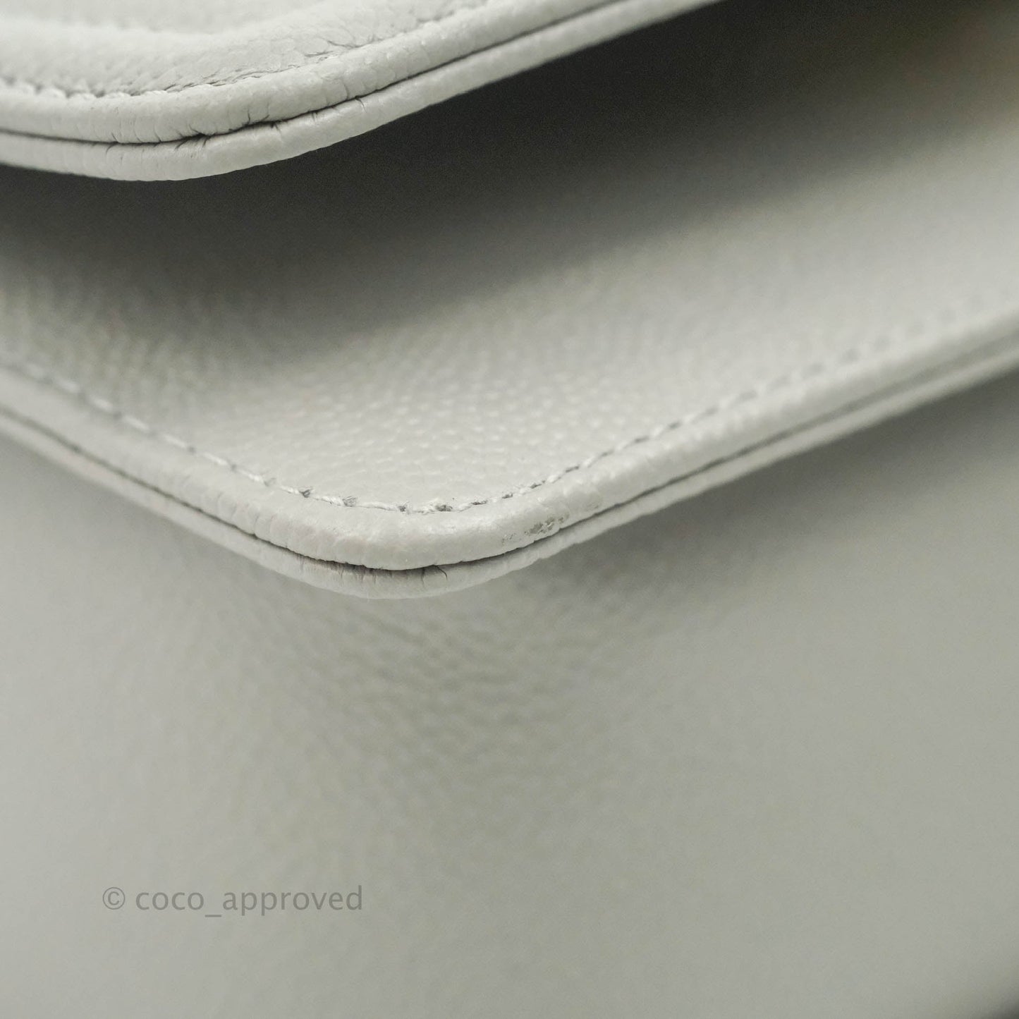 Chanel Small Boy Grey Caviar Gold Hardware