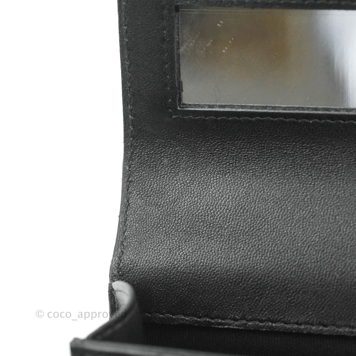 Chanel Mini Handle Clutch With Chain Black Lambskin Gold Hardware 22P