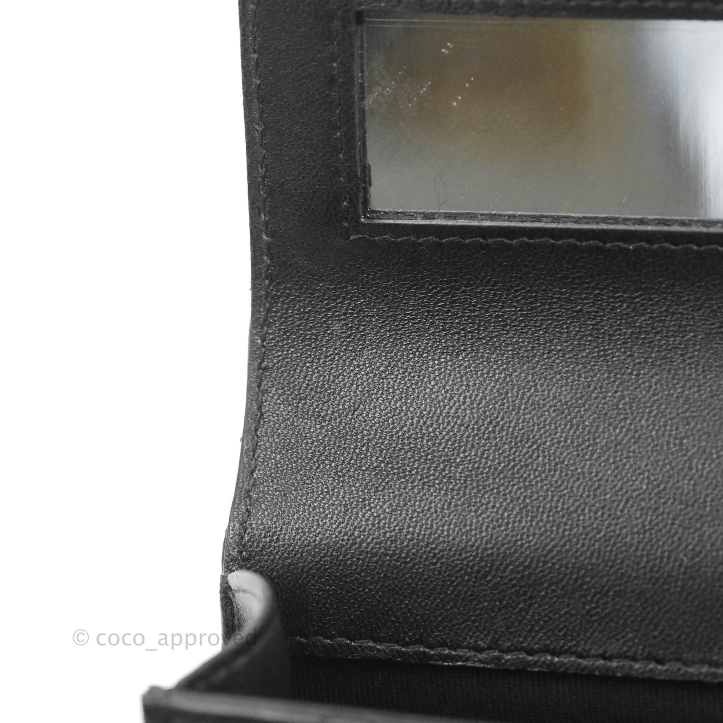 Chanel Mini Handle Clutch With Chain Black Lambskin Gold Hardware 22P