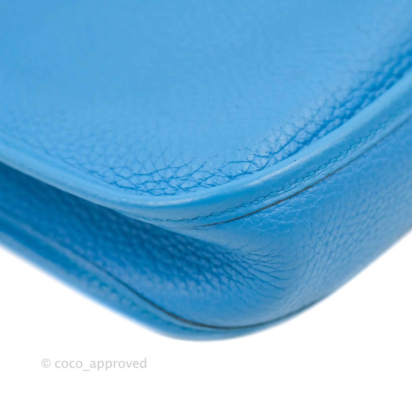 Hermès Mini Evelyne 16 Bleu Zanzibar Clemence Palladium Hardware