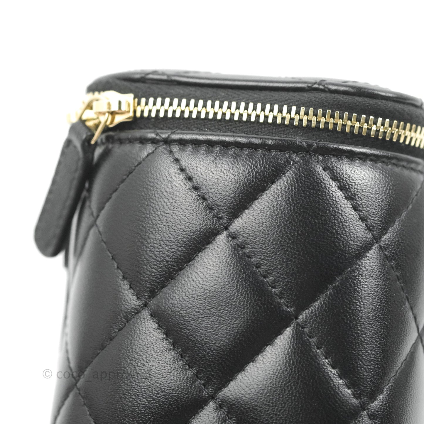 Chanel Classic Vanity with Chain Black Lambskin Gold Hardware