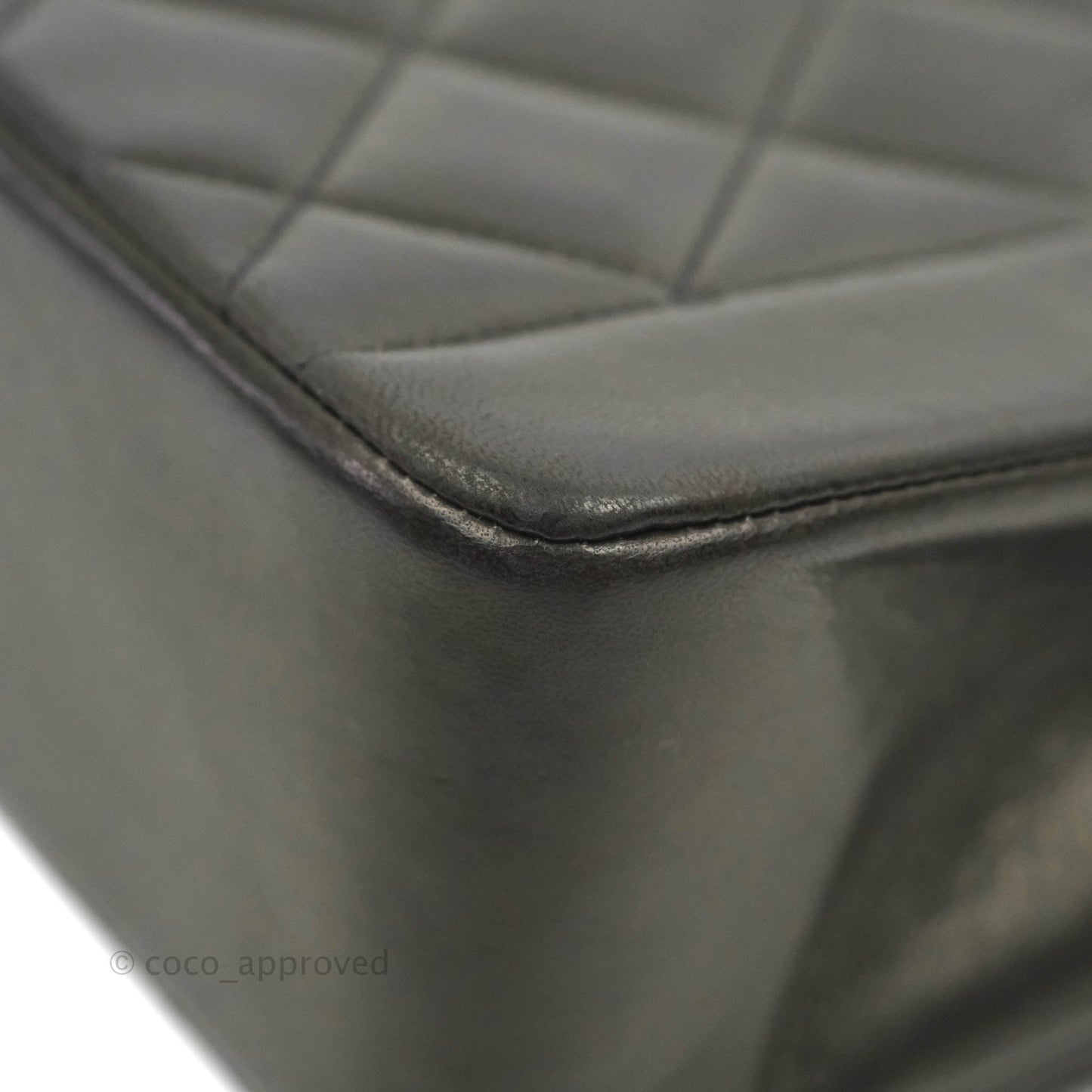 Chanel Vintage Small Quilted Classic Diana Flap Bag Black Lambskin 24K Gold Hardware