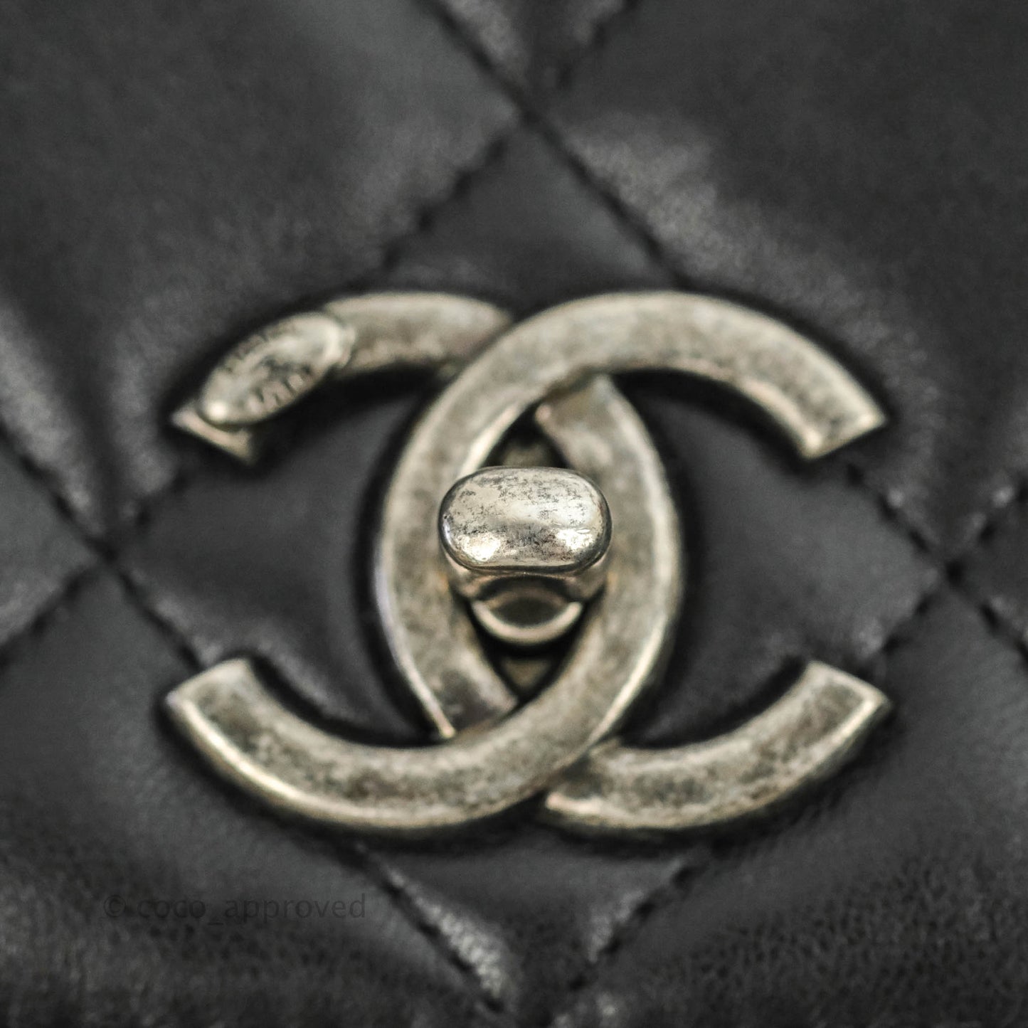 Chanel Small Trendy CC Black Lambskin Ruthenium Hardware