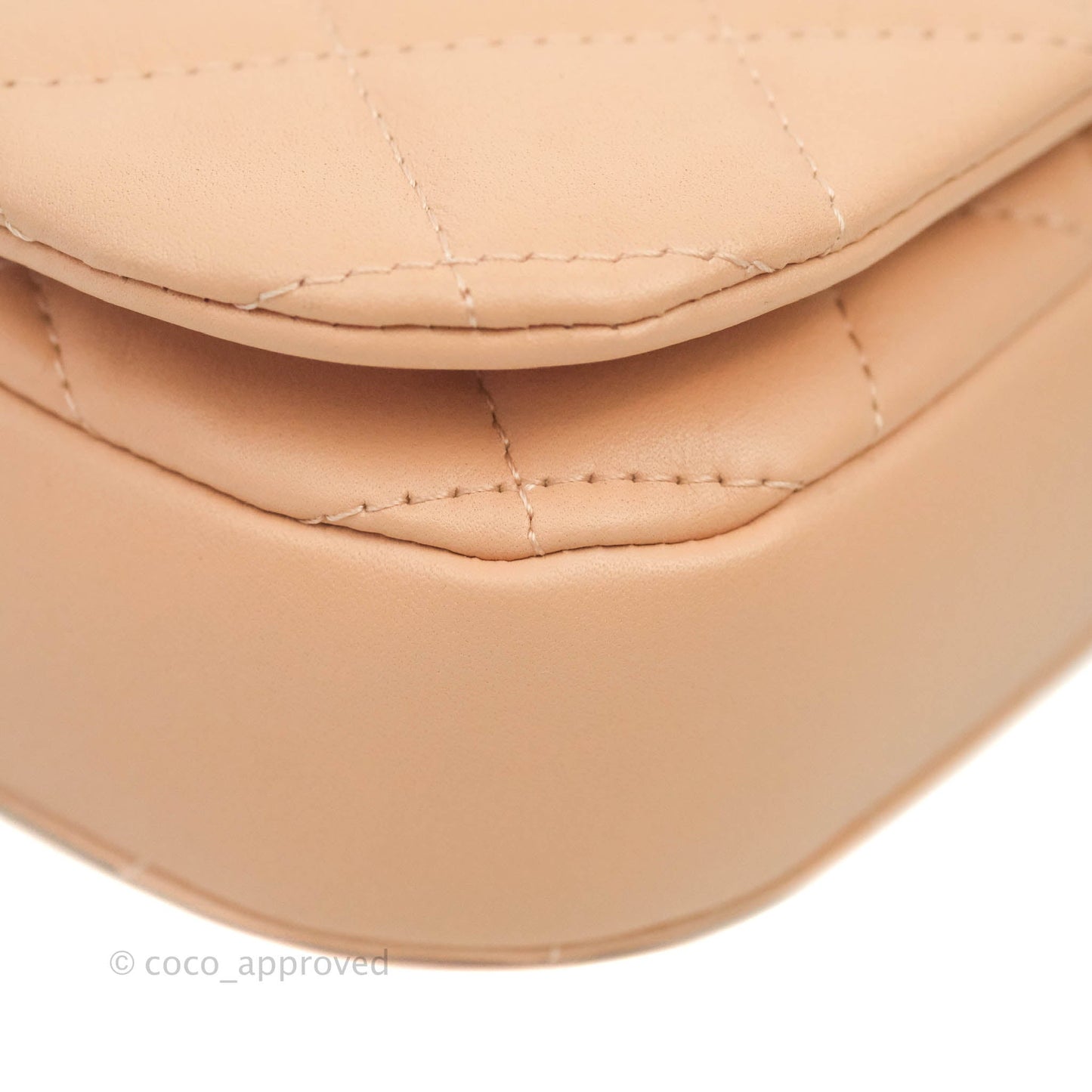 Chanel Clutch with Chain Beige Pink Calfskin Aged Gold Hardware