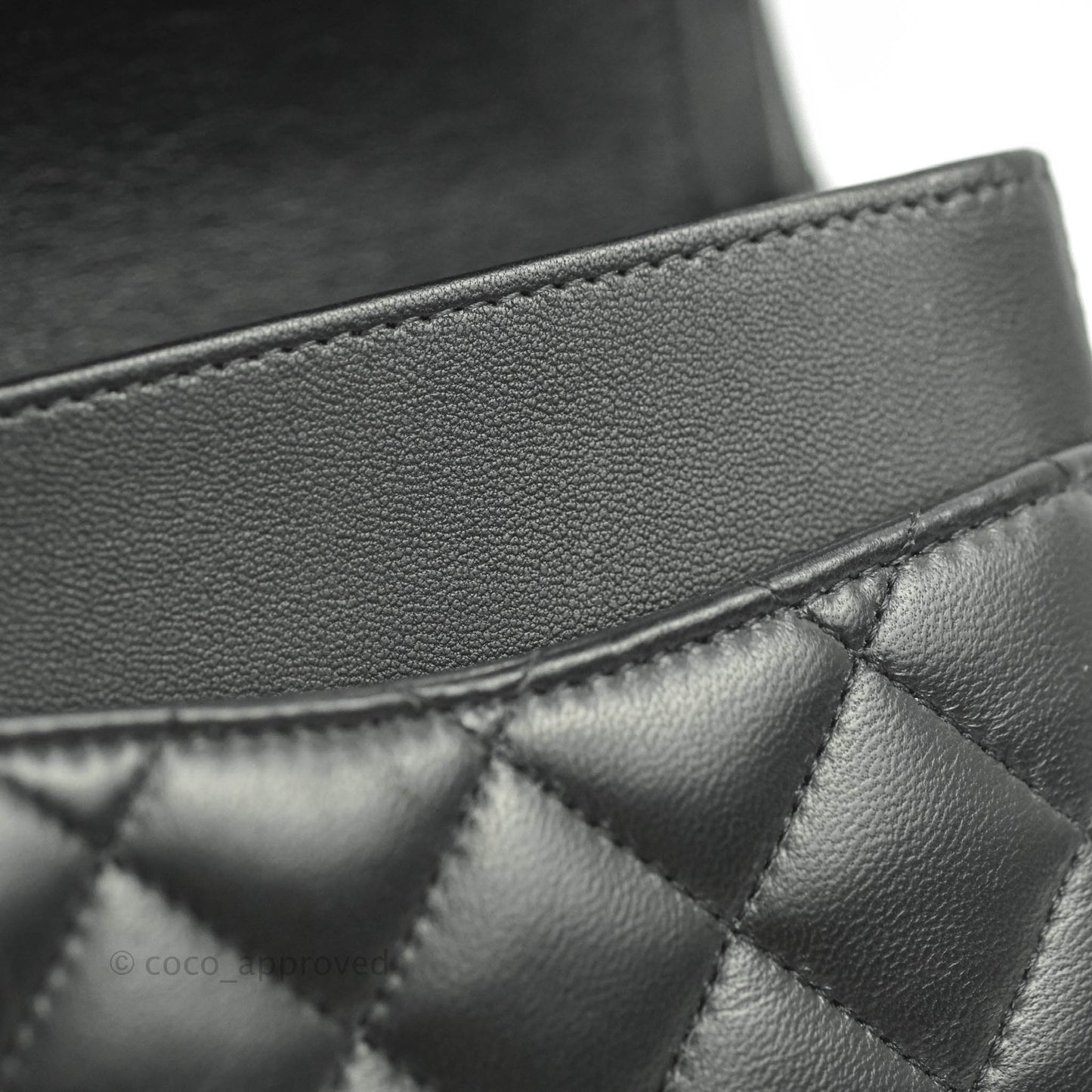 Chanel Classic Quilted M/L Medium Double Flap So Black Lambskin