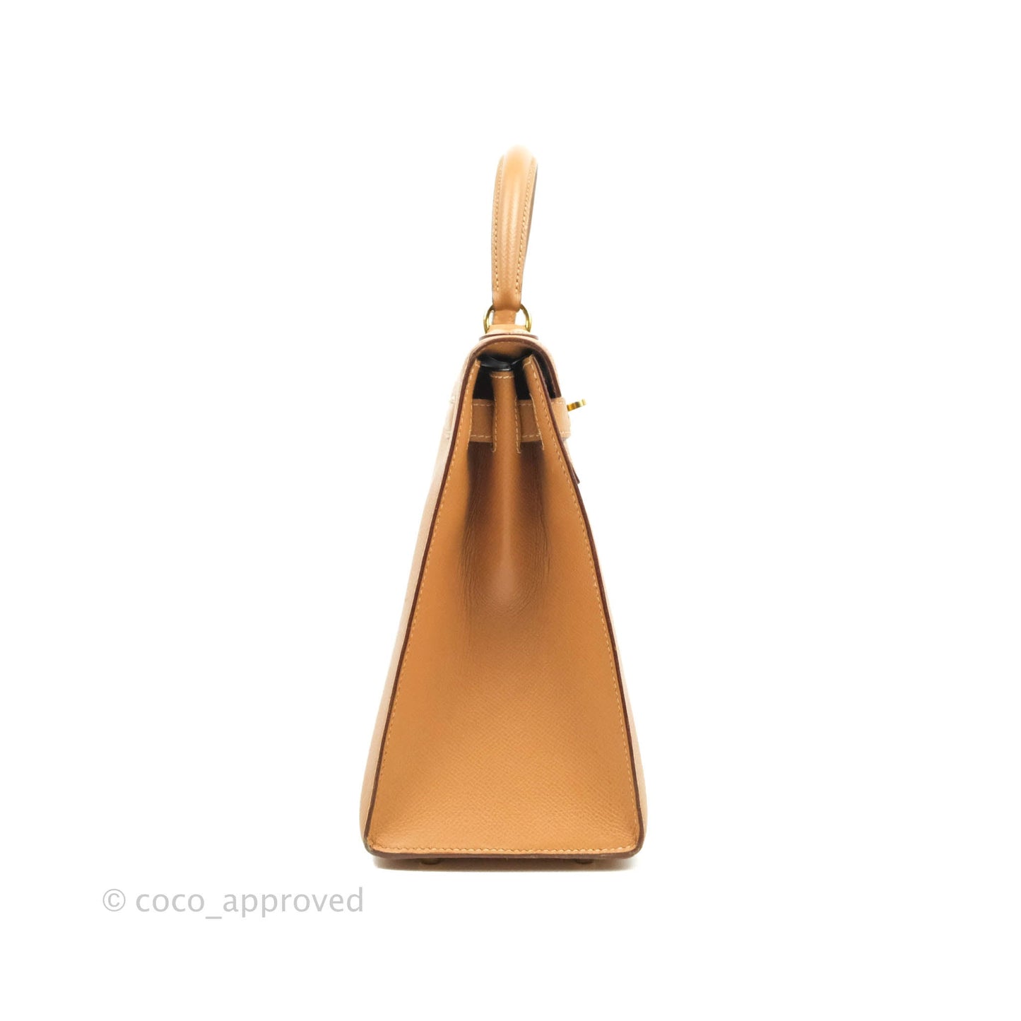 Hermès Vintage Kelly 28 Gold Natural Courchevel Sellier Gold Hardware