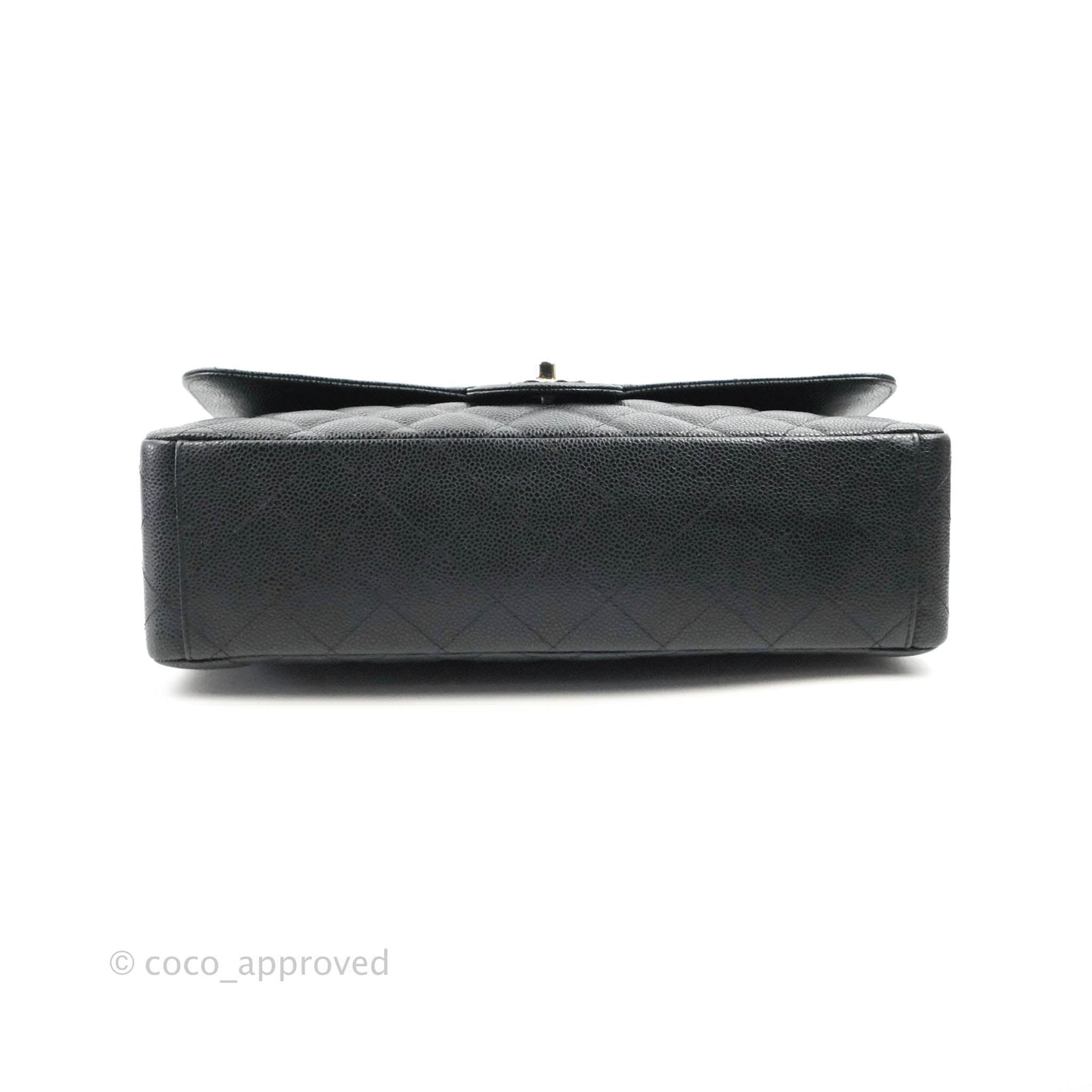 Chanel Single Flap Maxi Caviar Black Silver Hardware