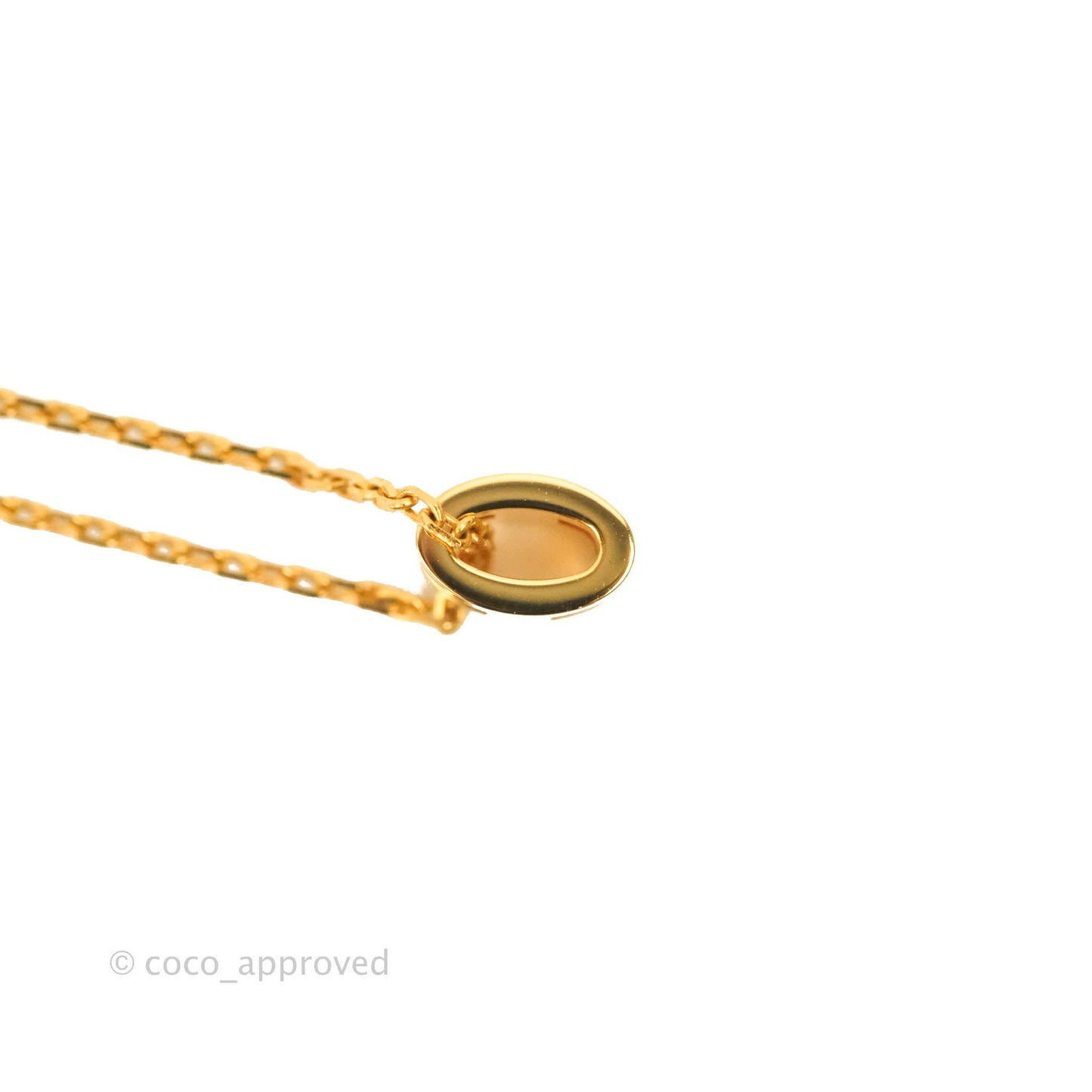 Hermès Mini Pop H Marron Glace Pendant Necklace Yellow Gold Hardware