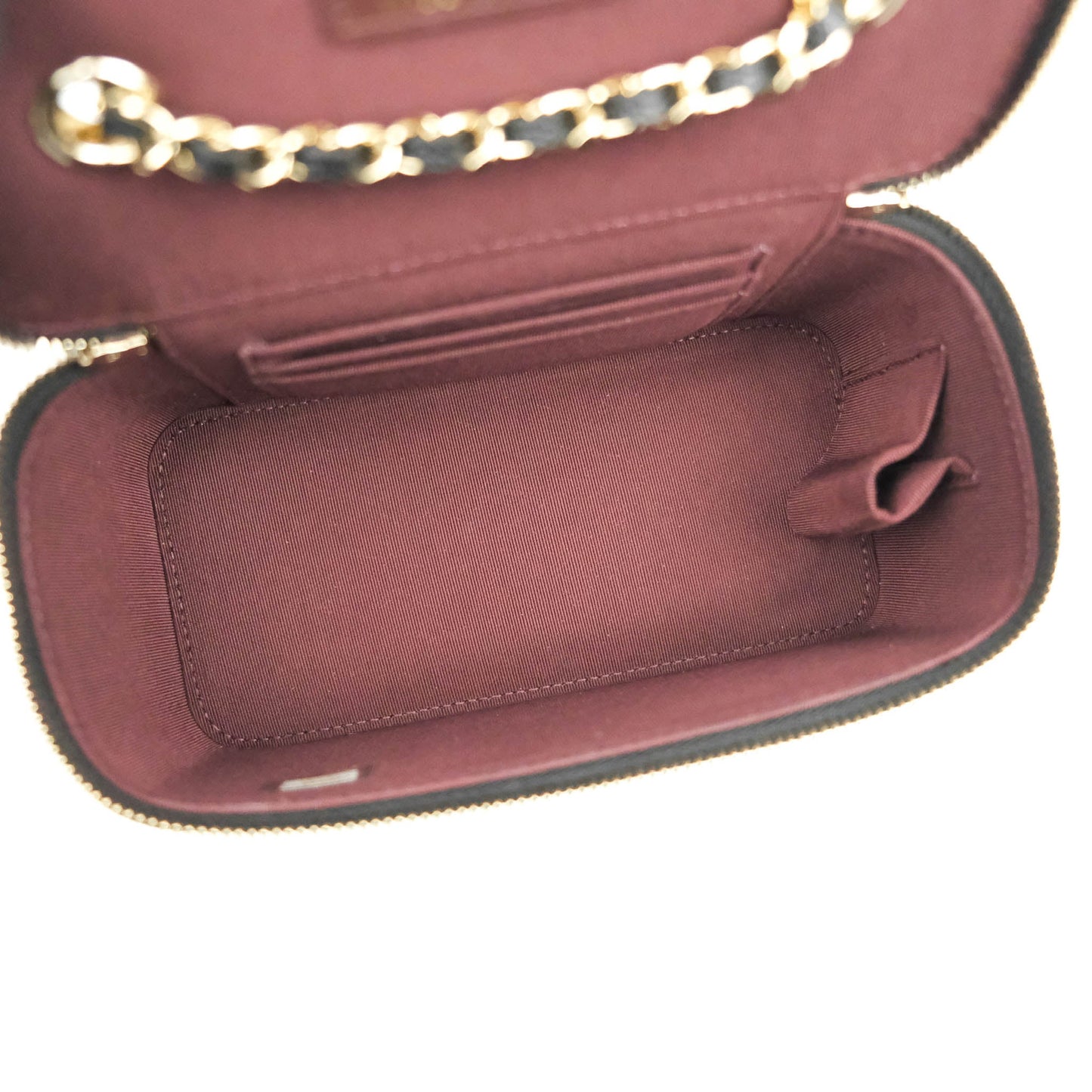 Chanel Vanity with Classic Chain Black Caviar Gold Hardware