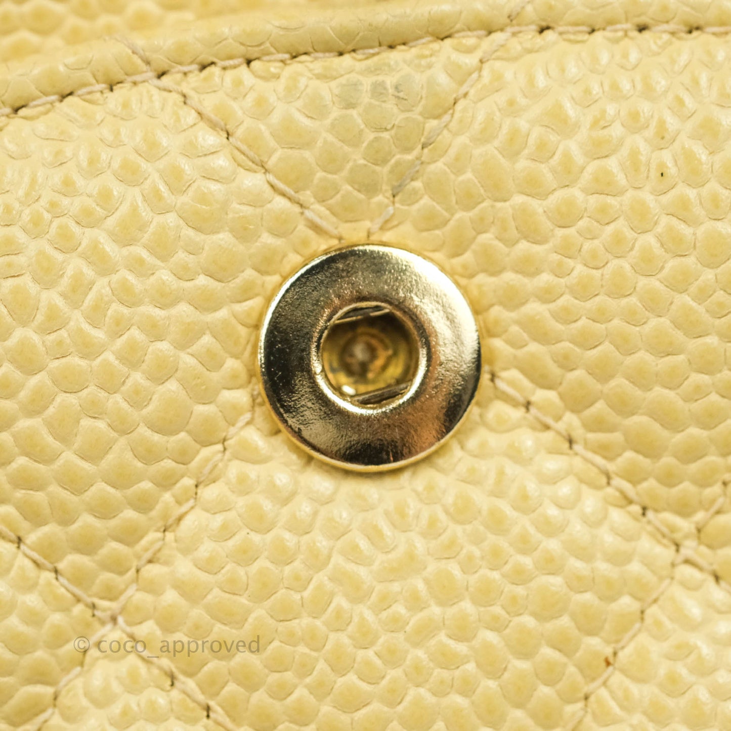 Chanel Vintage Classic M/L Medium Double Flap Bag Beige Caviar 24K Gold Hardware