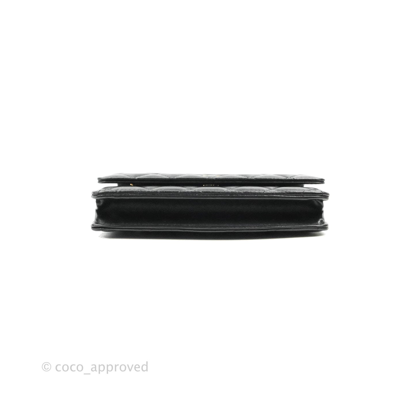 Chanel Quilted Classic WOC Black Lambskin Gold Hardware