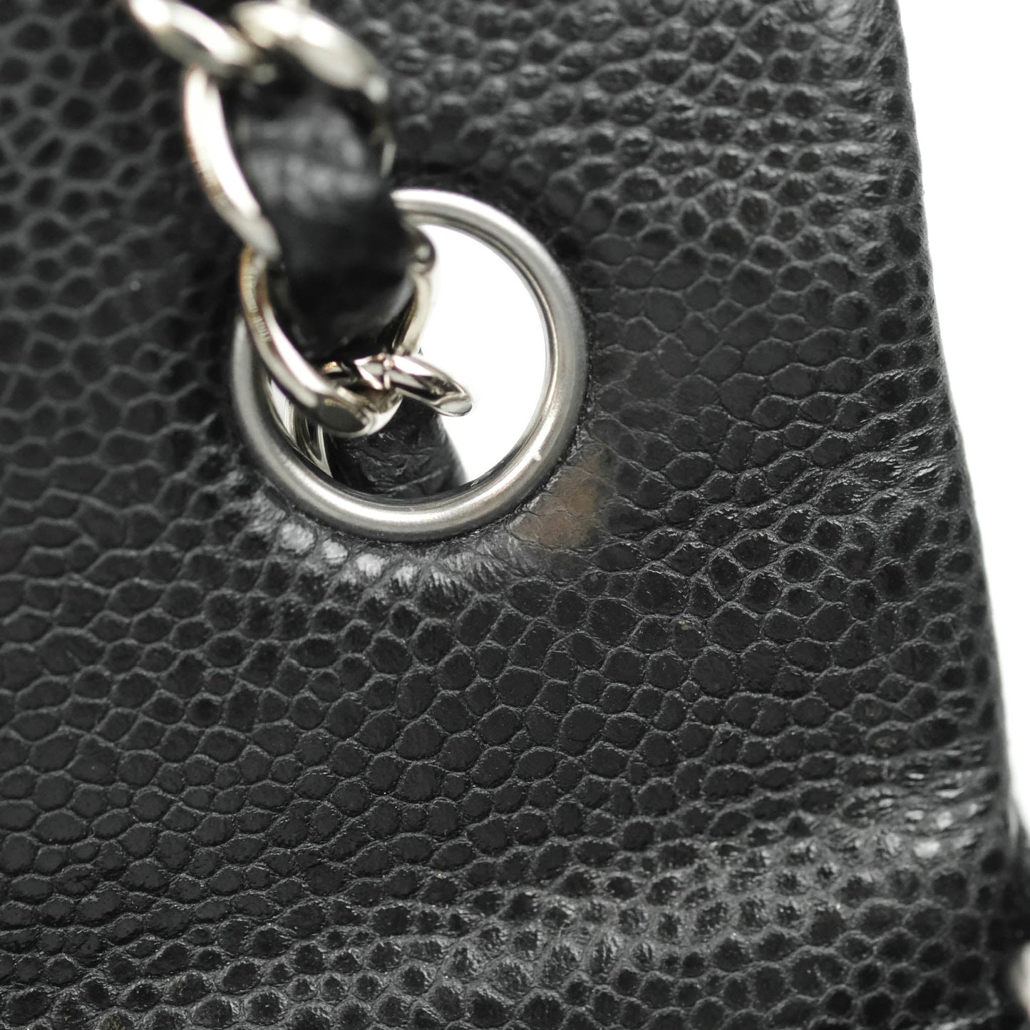 Chanel Quilted Mini Rectangular Flap Black Caviar Silver Hardware 18S