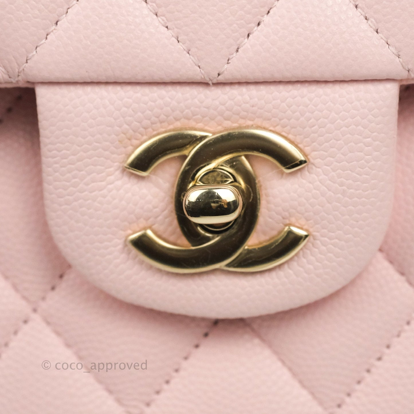 Chanel Classic Small S/M Flap Pink Caviar Gold Hardware 22S