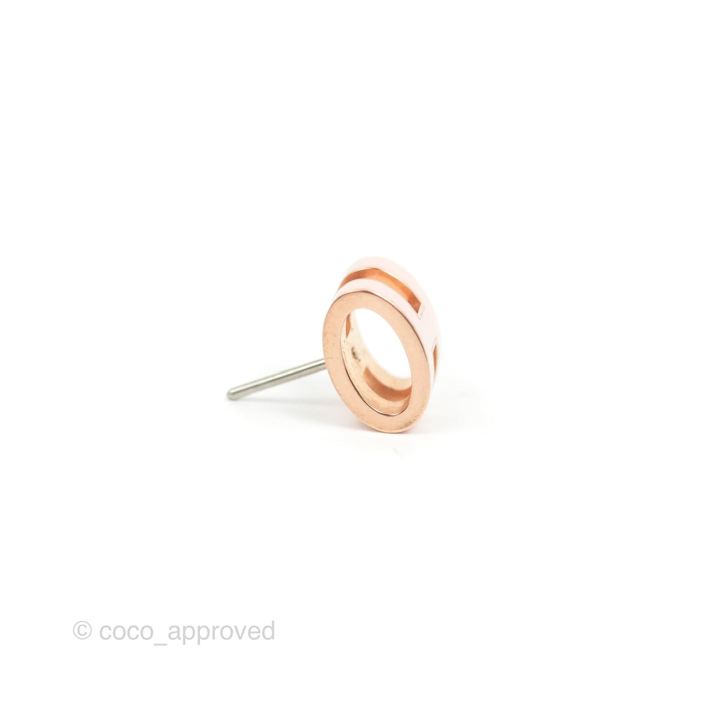 Hermès Pop H Earrings Rose Dragee Rose Gold Tone