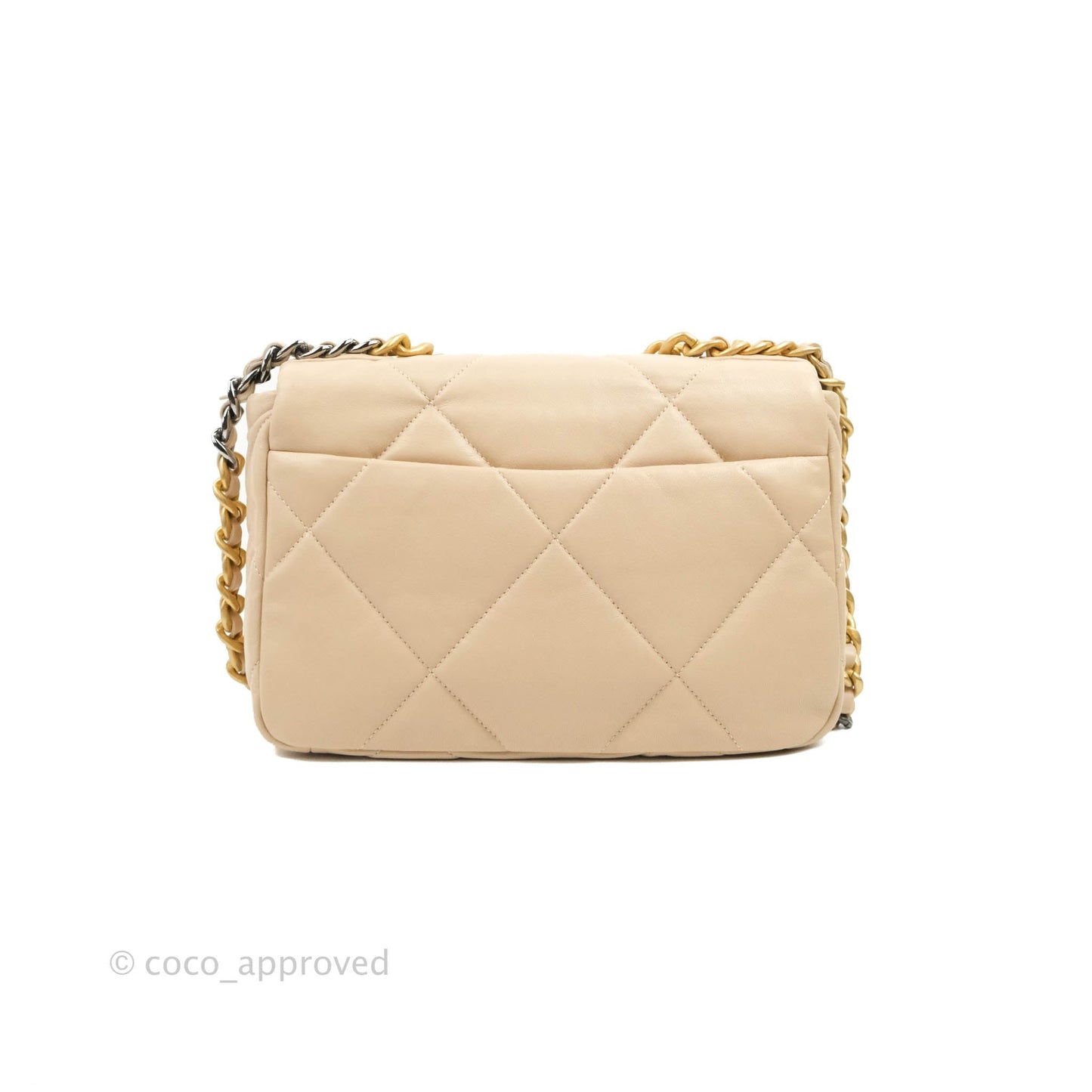 Chanel 19 Small Light Beige Mixed Hardware 20S