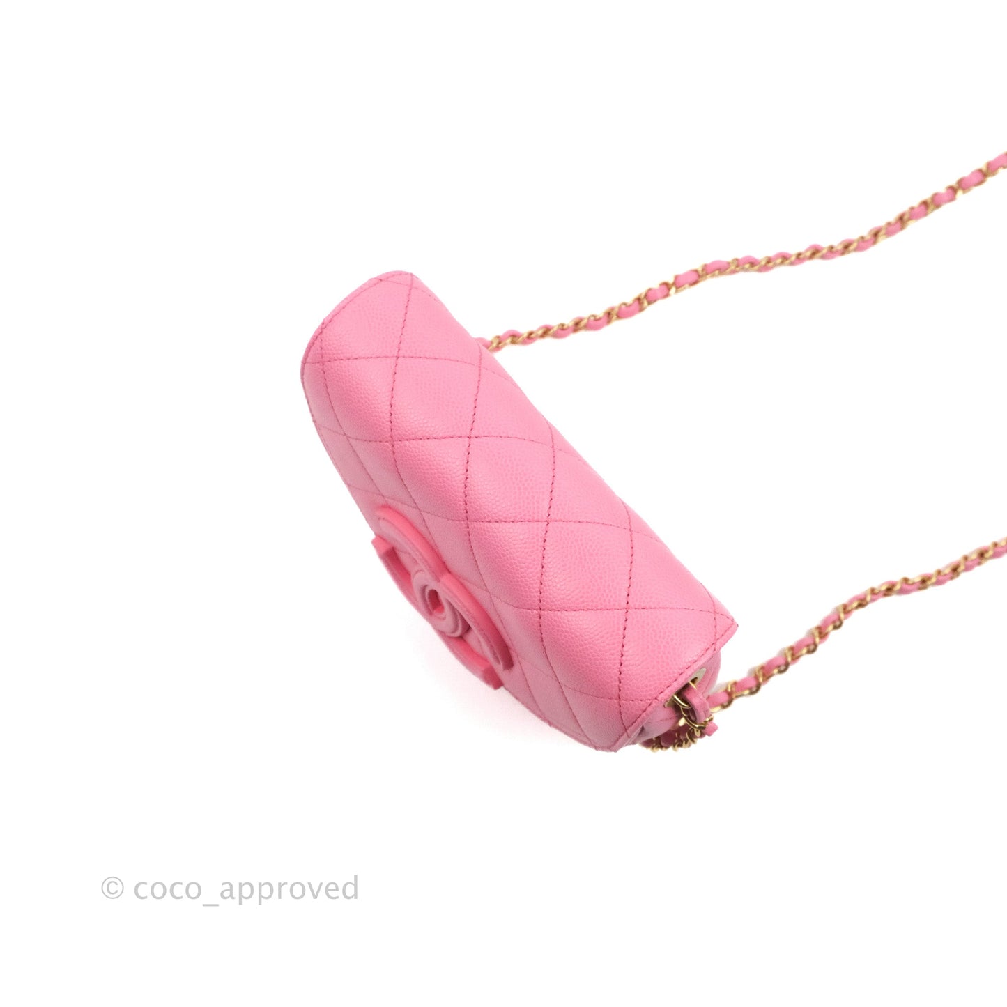 Chanel Mini Messenger Pink Caviar Bag 23P