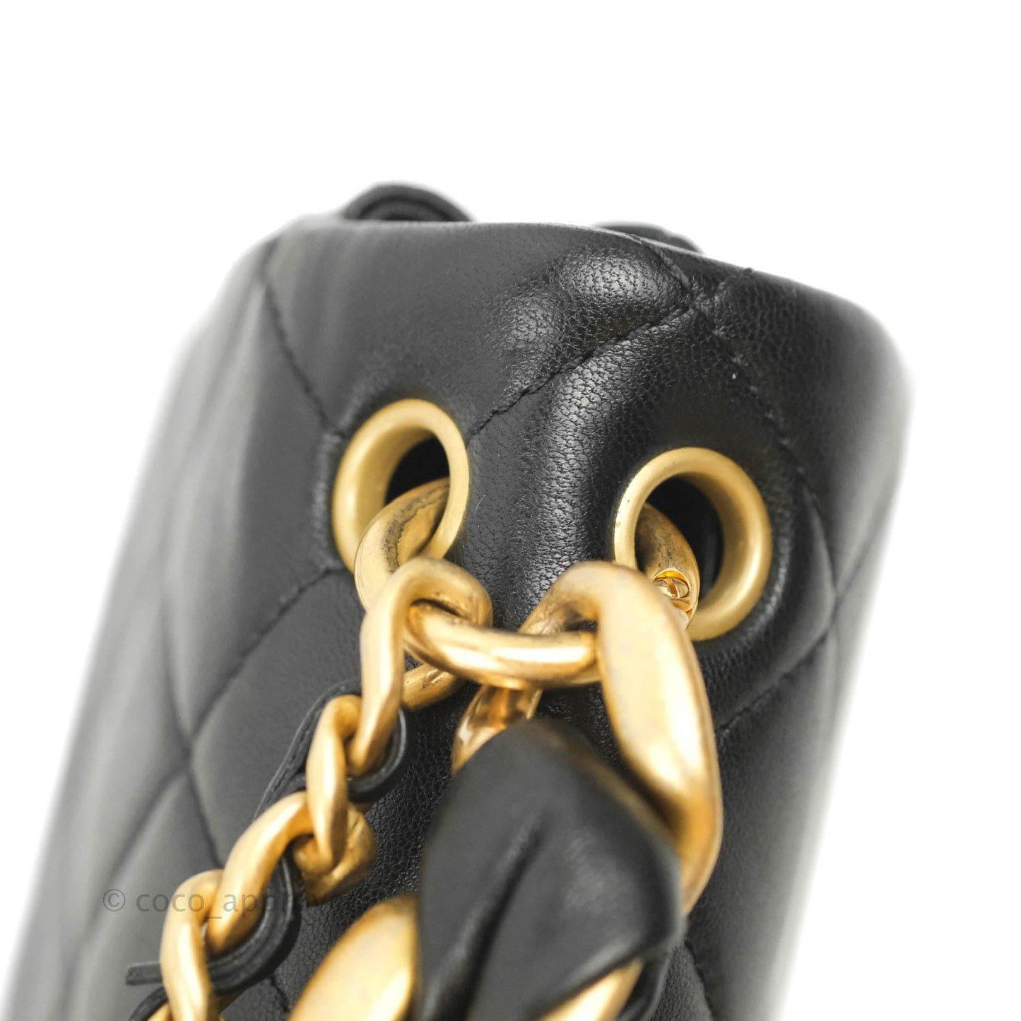 Chanel Entwined Chain Bag Black Lambskin Aged Gold Hardware