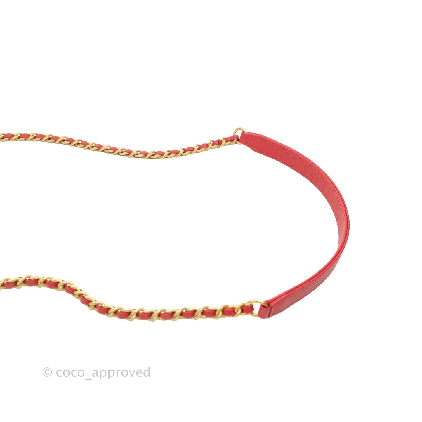 Chanel Small Quilted Coco Handle Red Caviar Gold Hardware