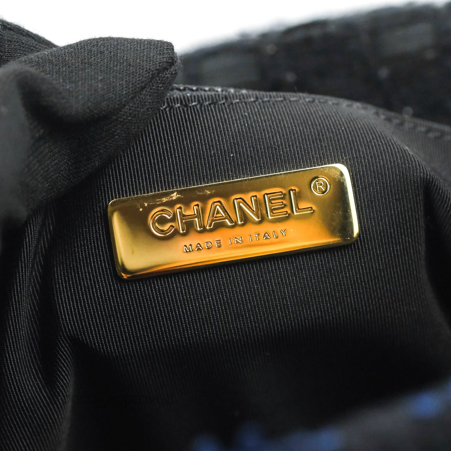 Chanel 19 Maxi Flap Bag Black Tweed Mixed Hardware