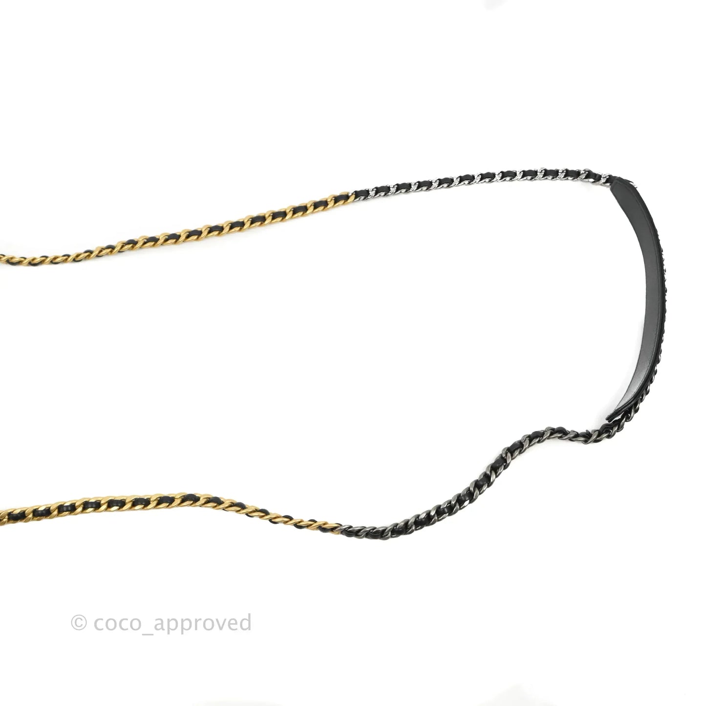 Chanel 19 Card Holder With Chain Black Mixed Hardware