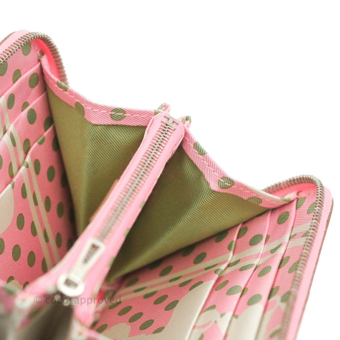 Hermès Silk In Compact Wallet Rose Lipstick Epsom