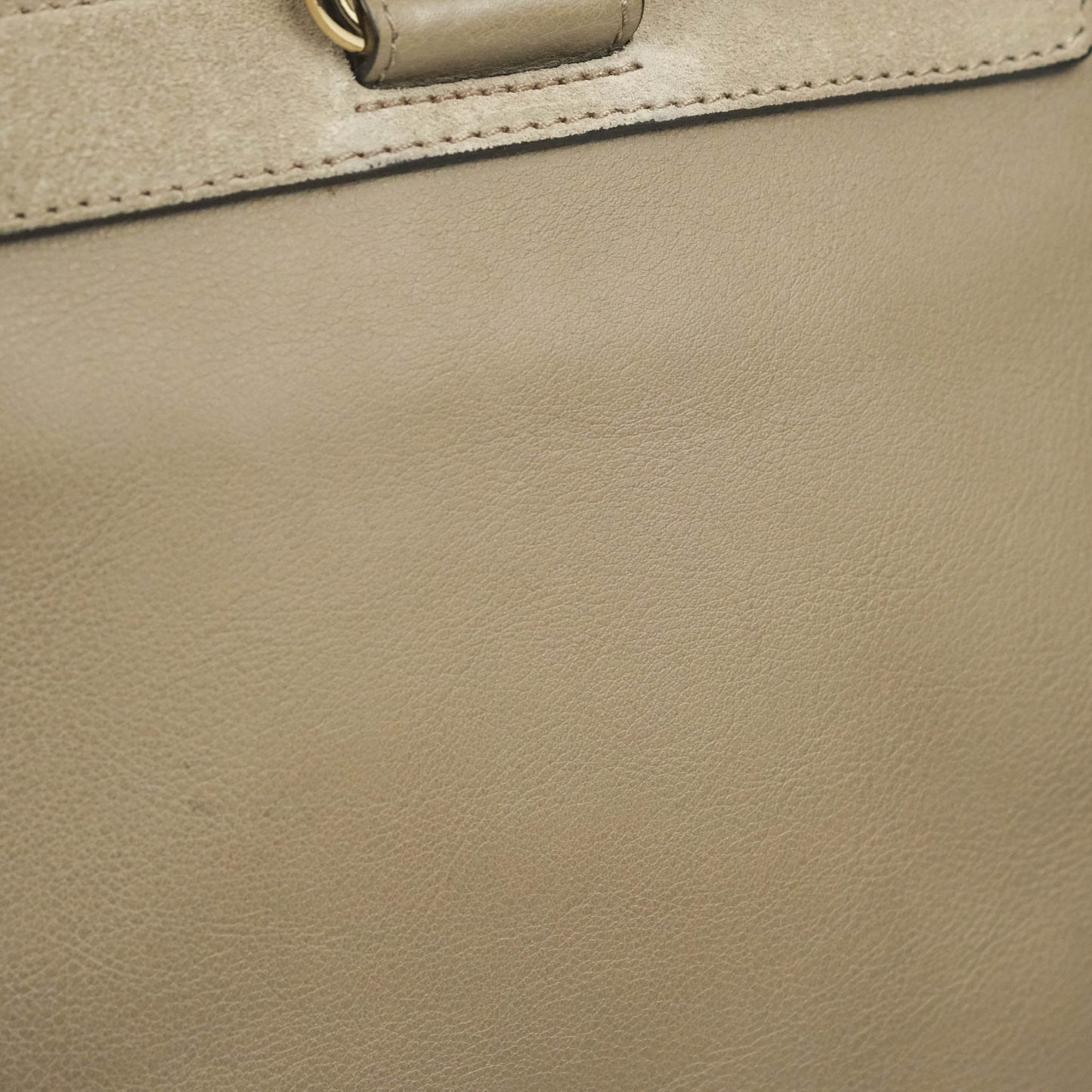 Chloe Small Faye Backpack Suede Calfskin Motty Grey Gold Hardware