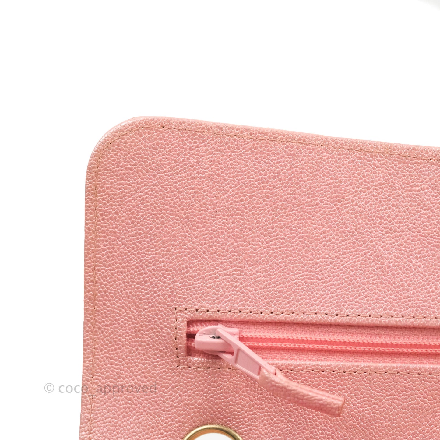 Chanel Small Classic Quilted Flap Iridescent Pink Caviar Gold Hardware 19S
