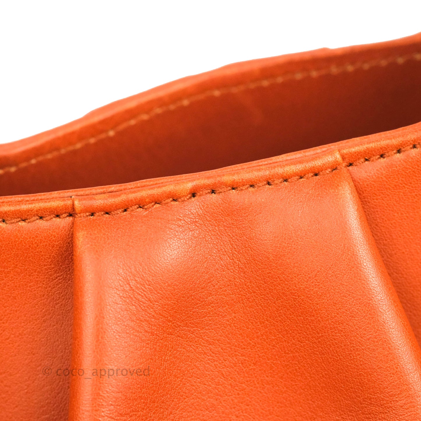 Salvatore Ferragamo Orange Top Handle Bag With Strap