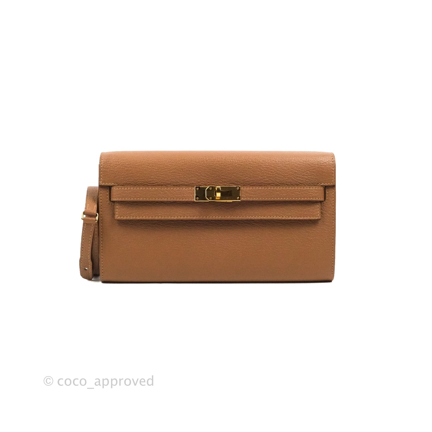 Hermès Kelly To Go Wallet Quebracho Chevre Mysore Gold Hardware