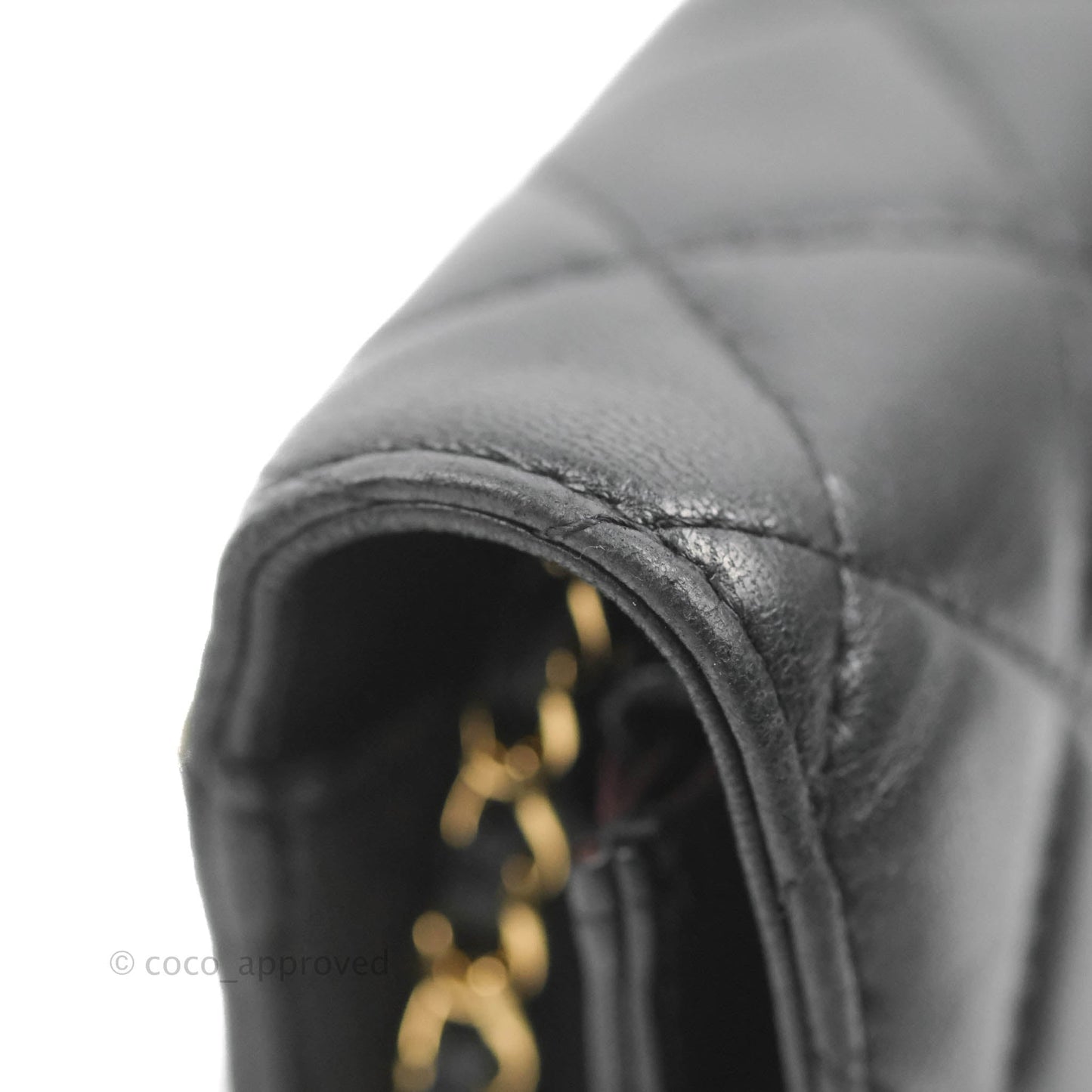 Chanel Quilted Classic WOC Black Lambskin Gold Hardware