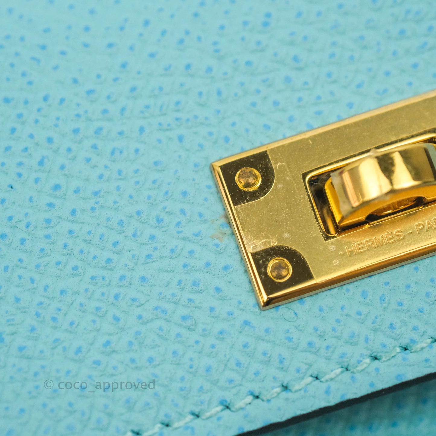 Hermès Kelly Pocket Compact Wallet Epsom Bleu De Nord Gold Hardware