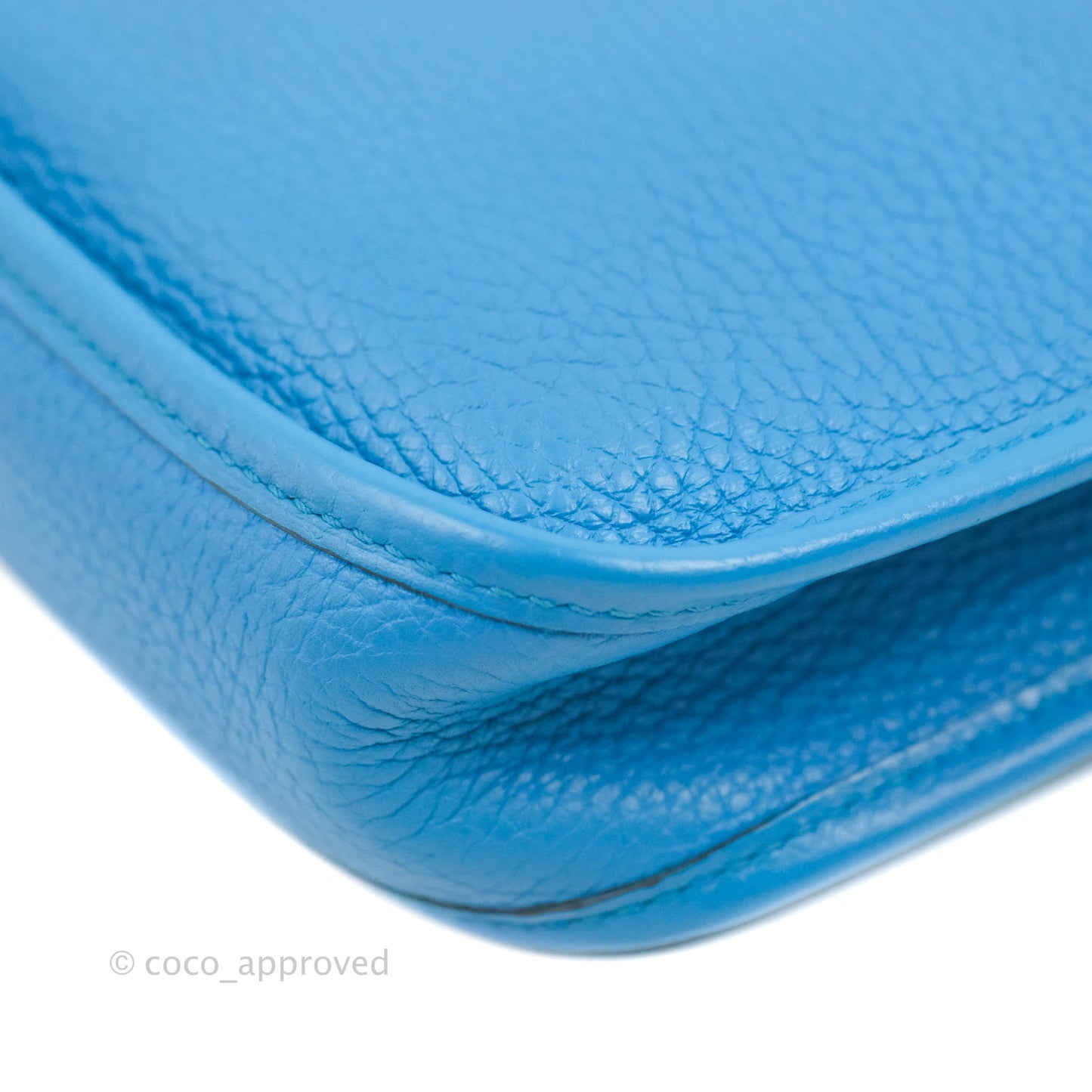 Hermès Mini Evelyne 16 Bleu Zanzibar Clemence Palladium Hardware
