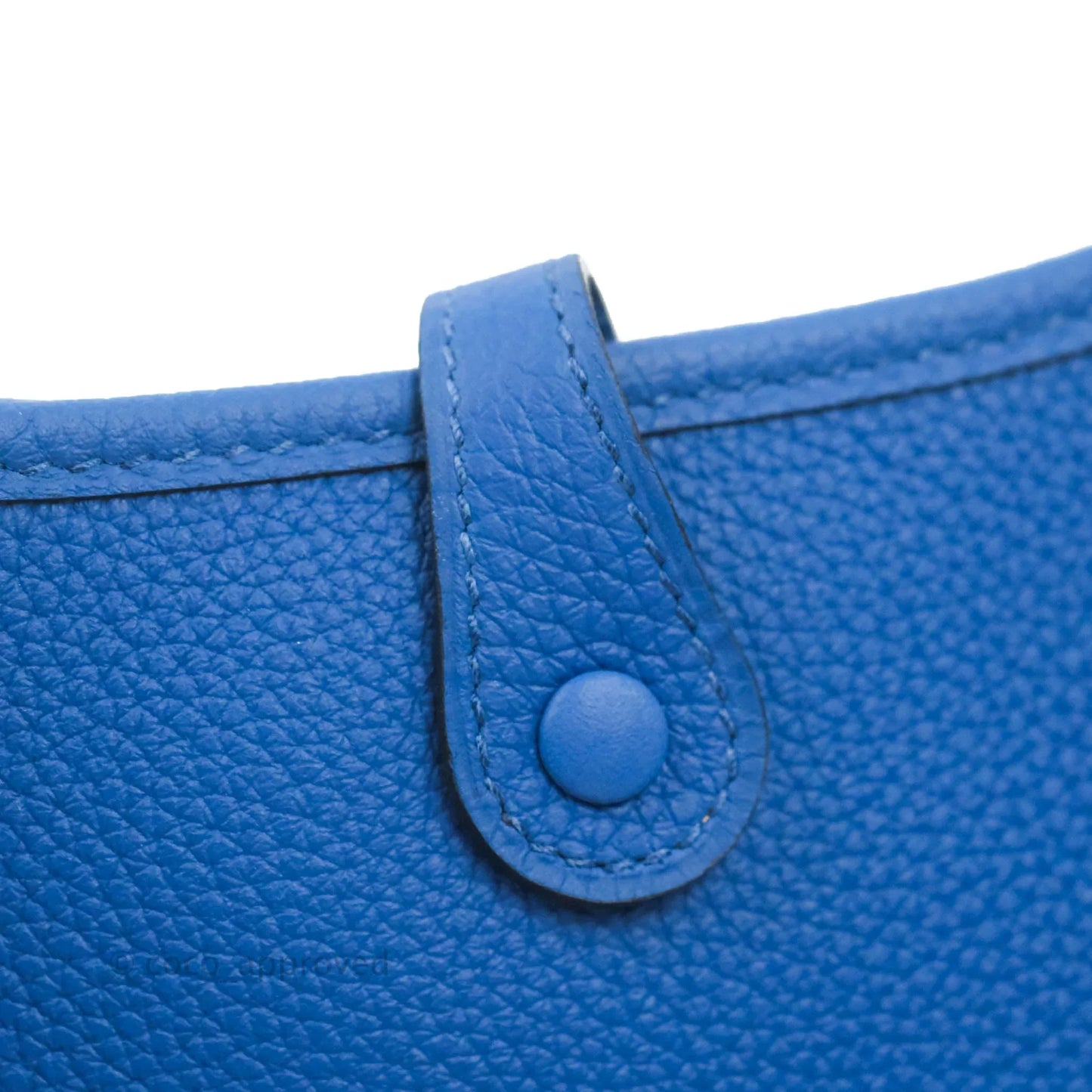 Hermès Mini Evelyne 16 Bleu France Taurillon Maurice Palladium Hardware