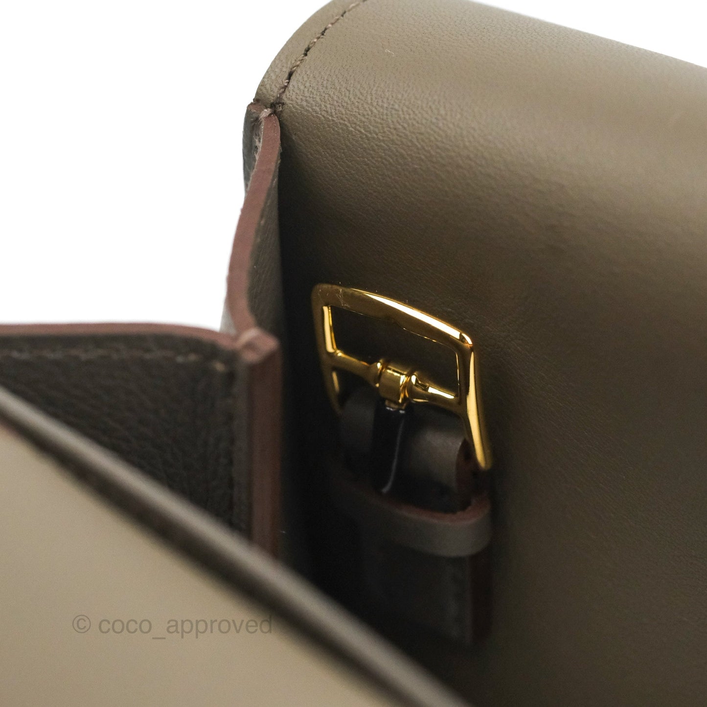 Hermès Halzan 25 Gris Etain 8F Evercolor Gold Hardware