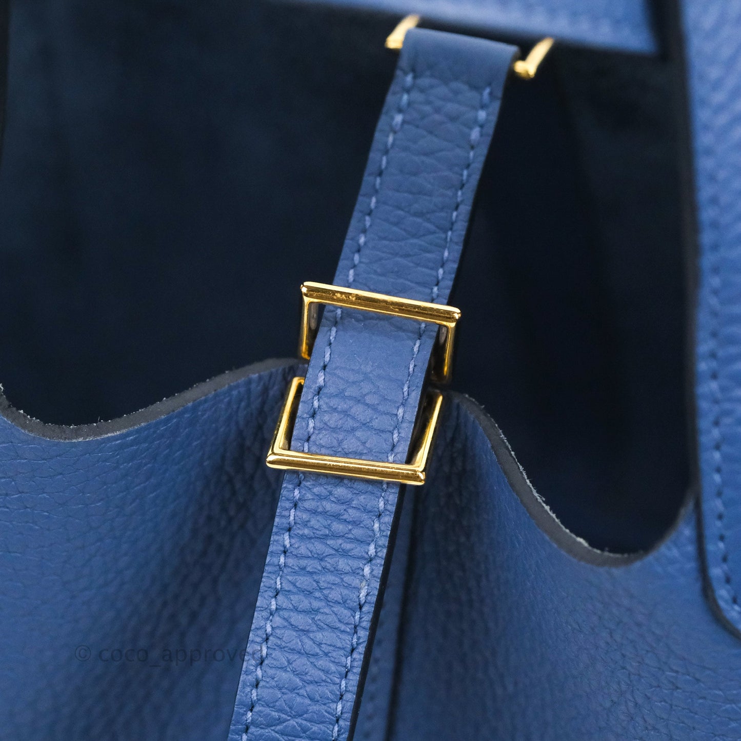Hermès Picotin Lock 18 TM Bleu Brighton Gold Hardware