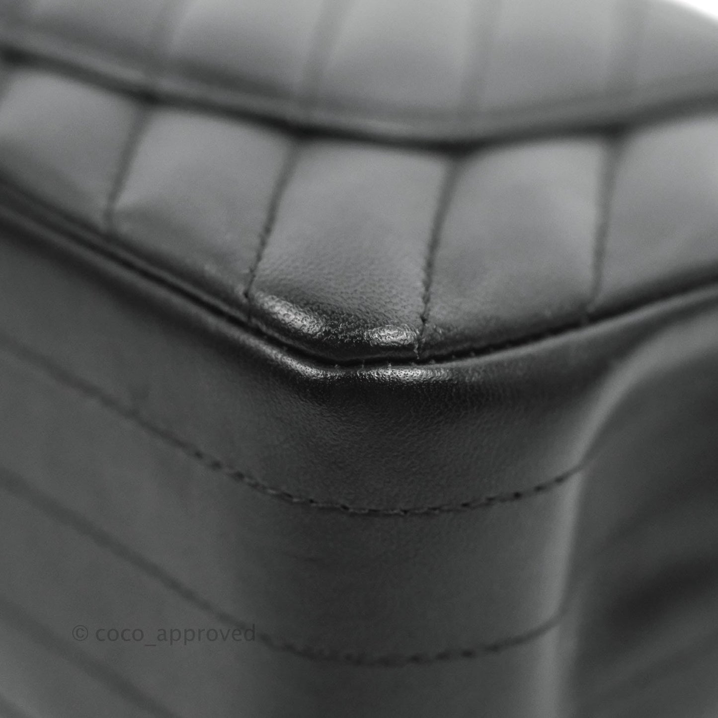 Chanel Classic Chevron S/M Small Double Flap Black Lambskin Silver Hardware