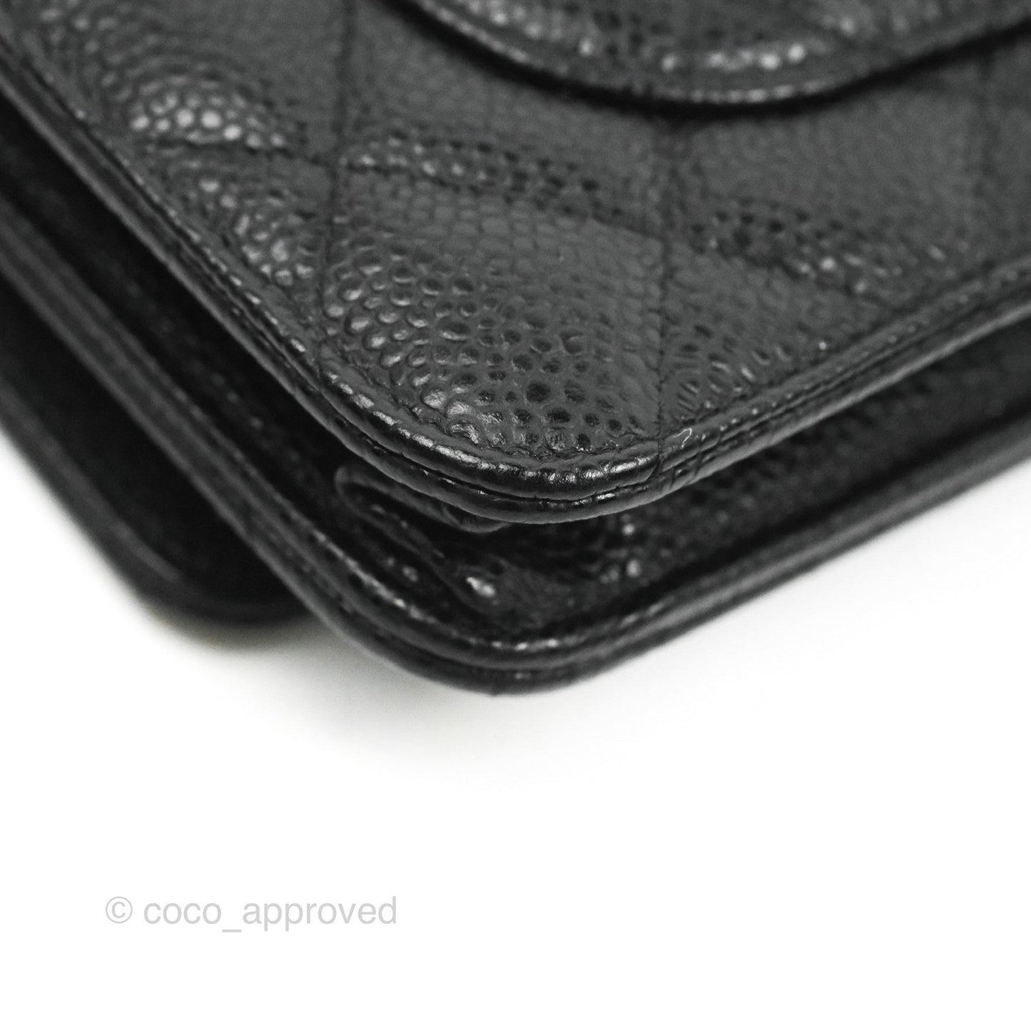 Chanel Quilted Classic WOC Black Caviar Gold Hardware