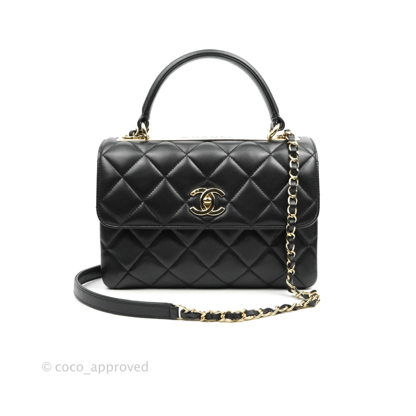 Chanel Trendy CC Small Black Lambskin Gold Hardware