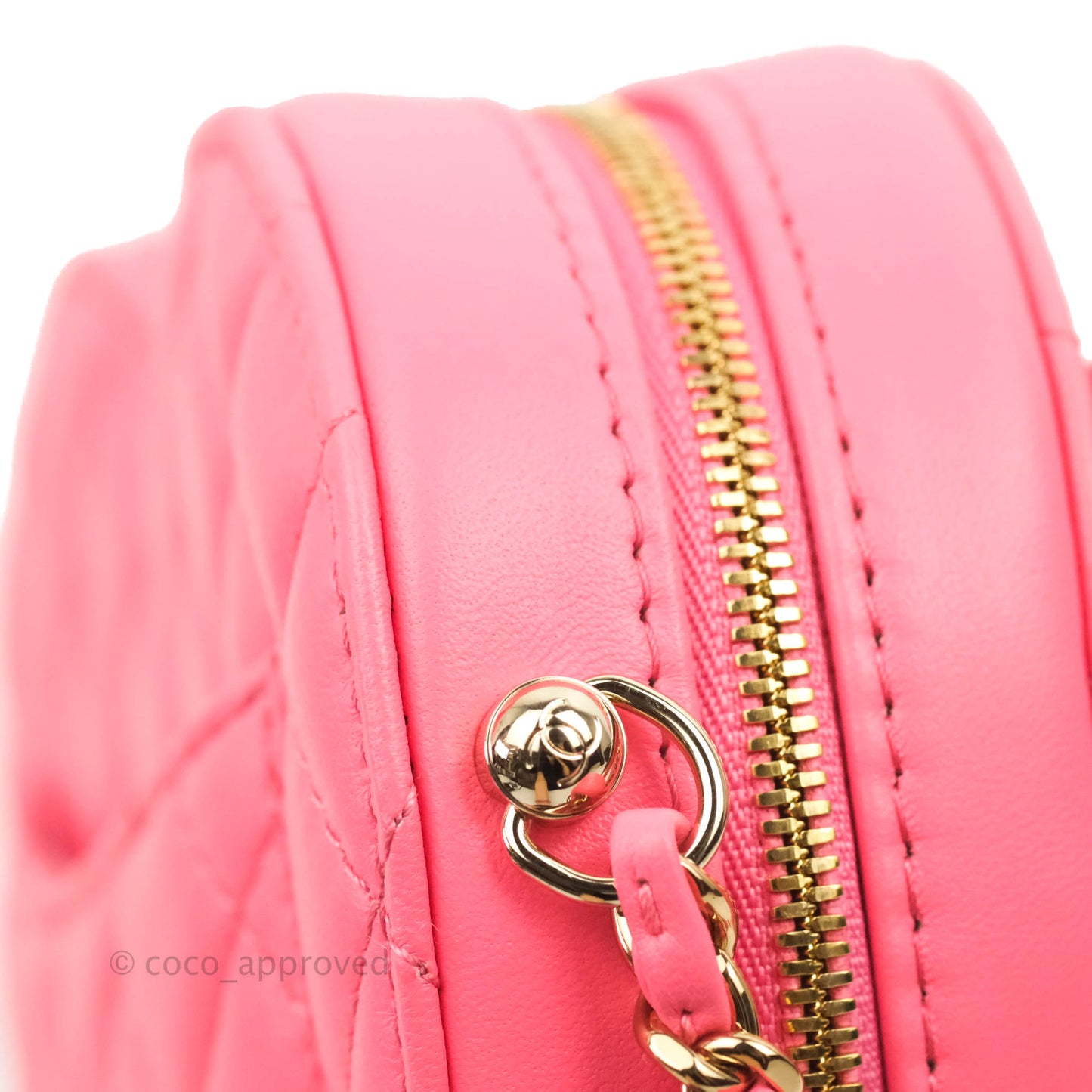 Chanel Large Heart Bag Pink Lambskin Gold Hardware 22S