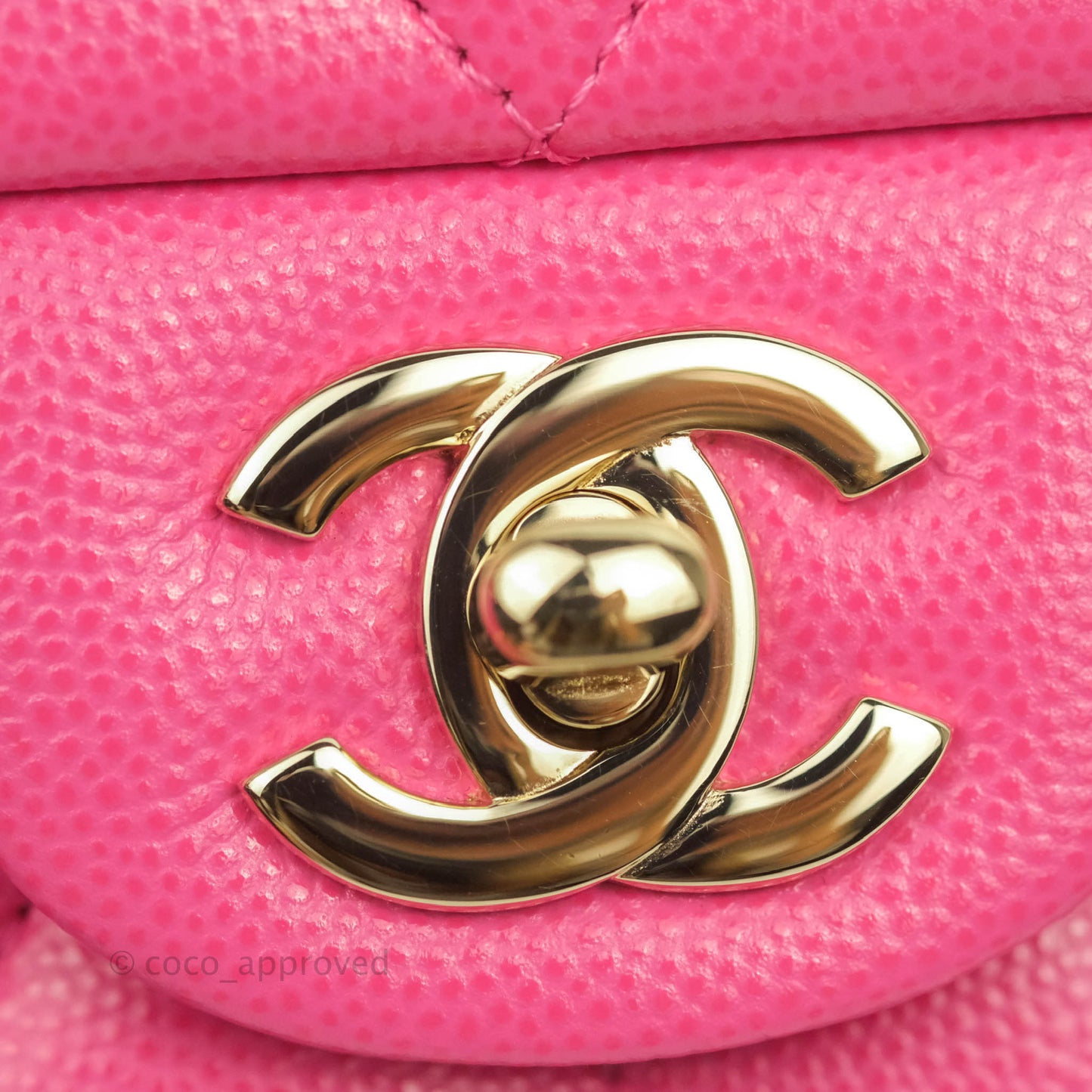 Chanel Small Classic Quilted Flap Pink Caviar Gold Hardware