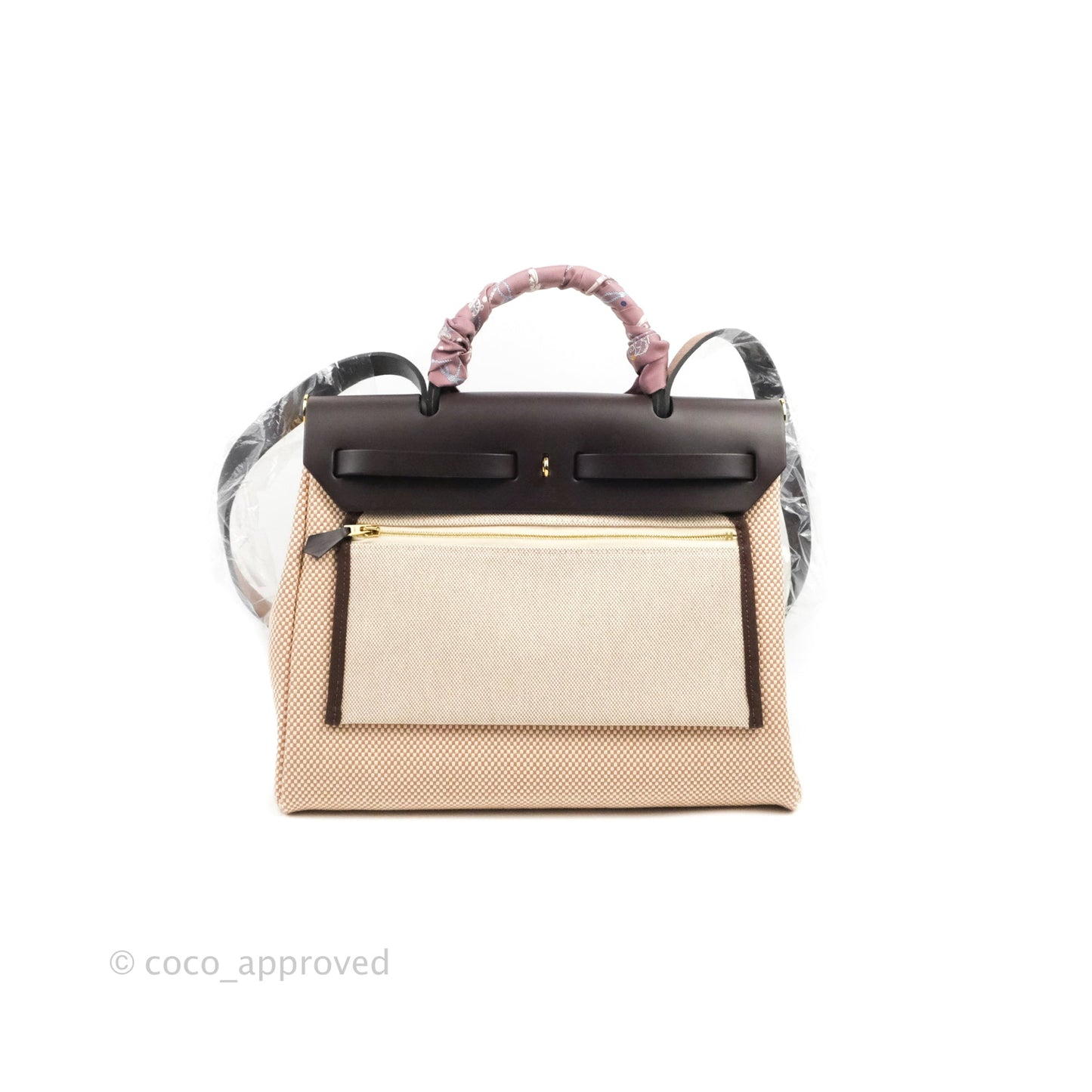 Hermès Herbag Zip 31 Hunter Cowskin/ Viking Criss Gold Hardware