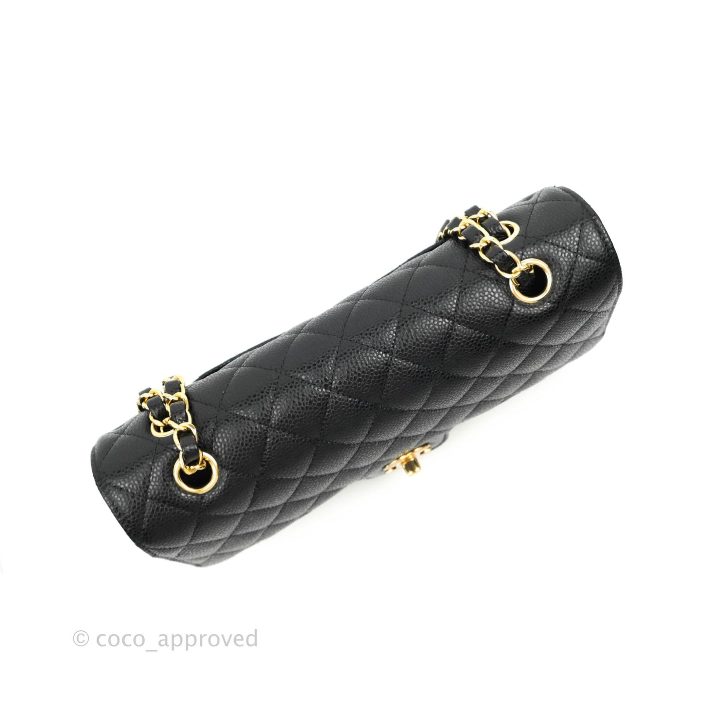 Chanel Classic M/L Medium Double Flap Black Caviar Gold Hardware