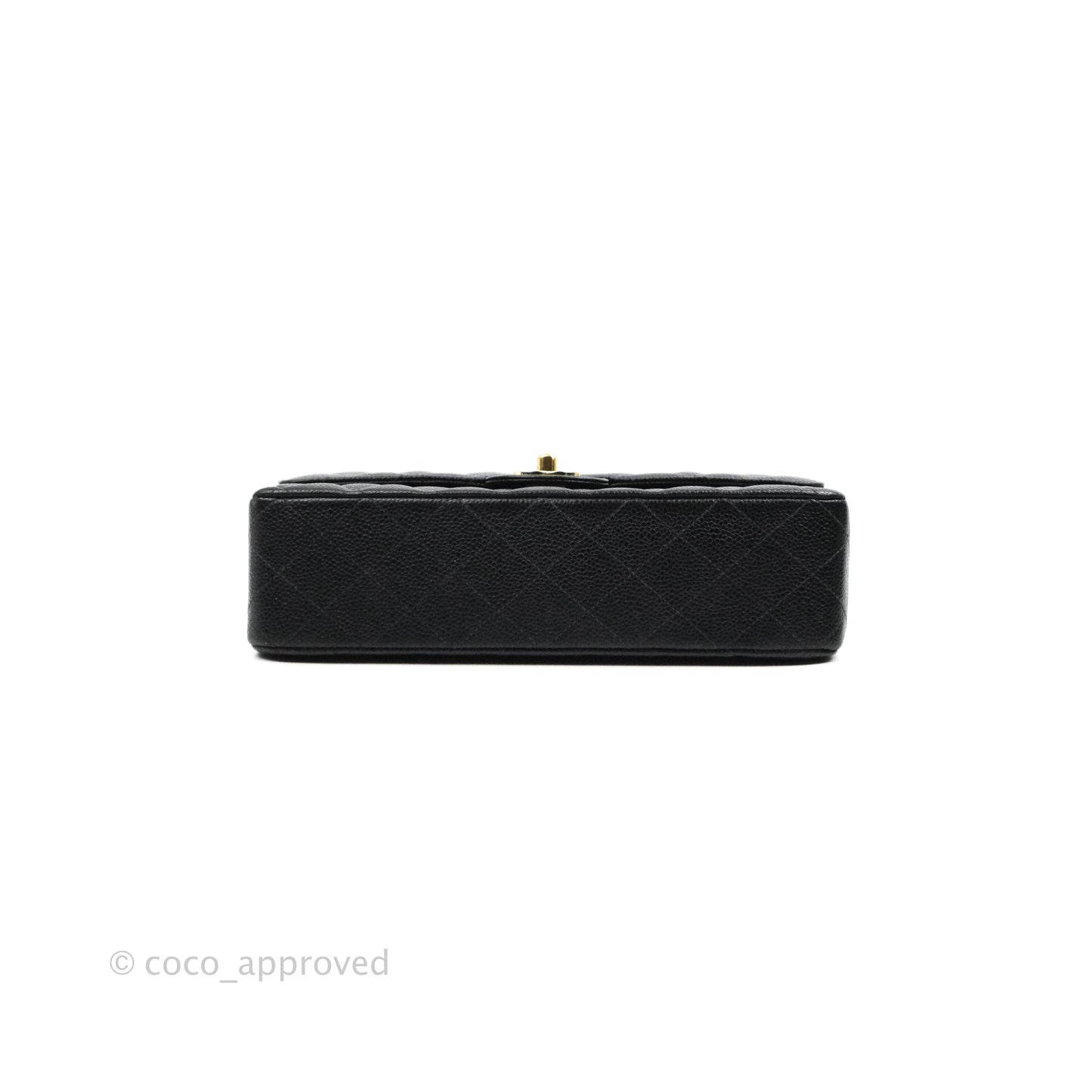 Chanel Classic M/L Medium Flap Quilted Black Caviar 24K Gold Hardware