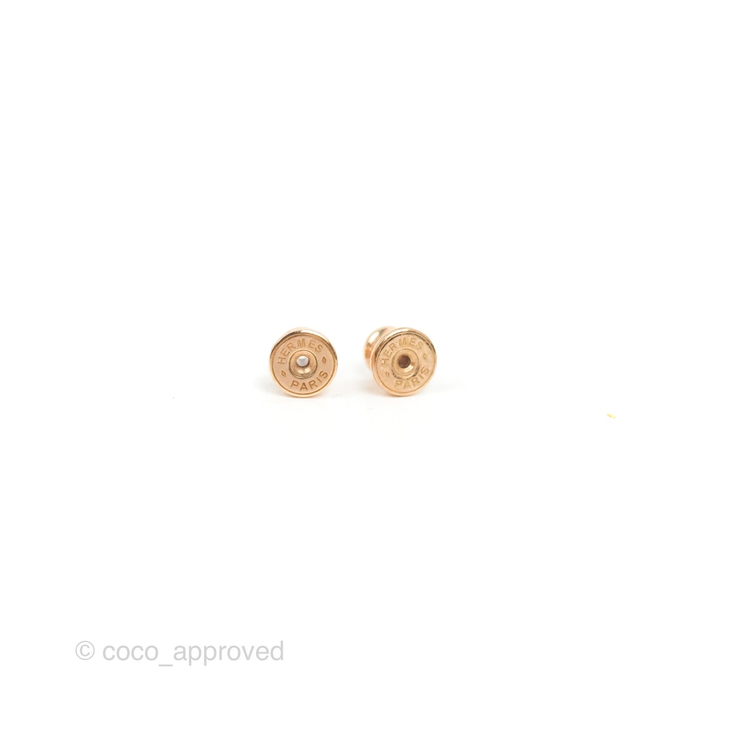 Hermès Pop H Earrings Rose Dragee Rose Gold Tone