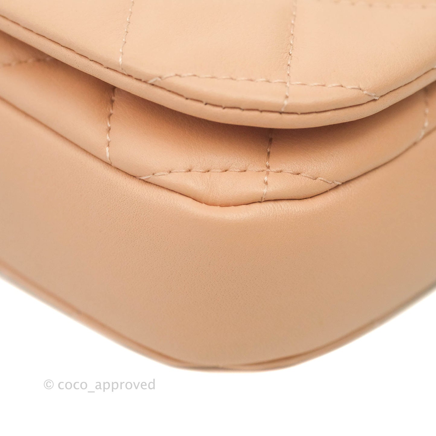 Chanel Clutch with Chain Beige Pink Calfskin Aged Gold Hardware