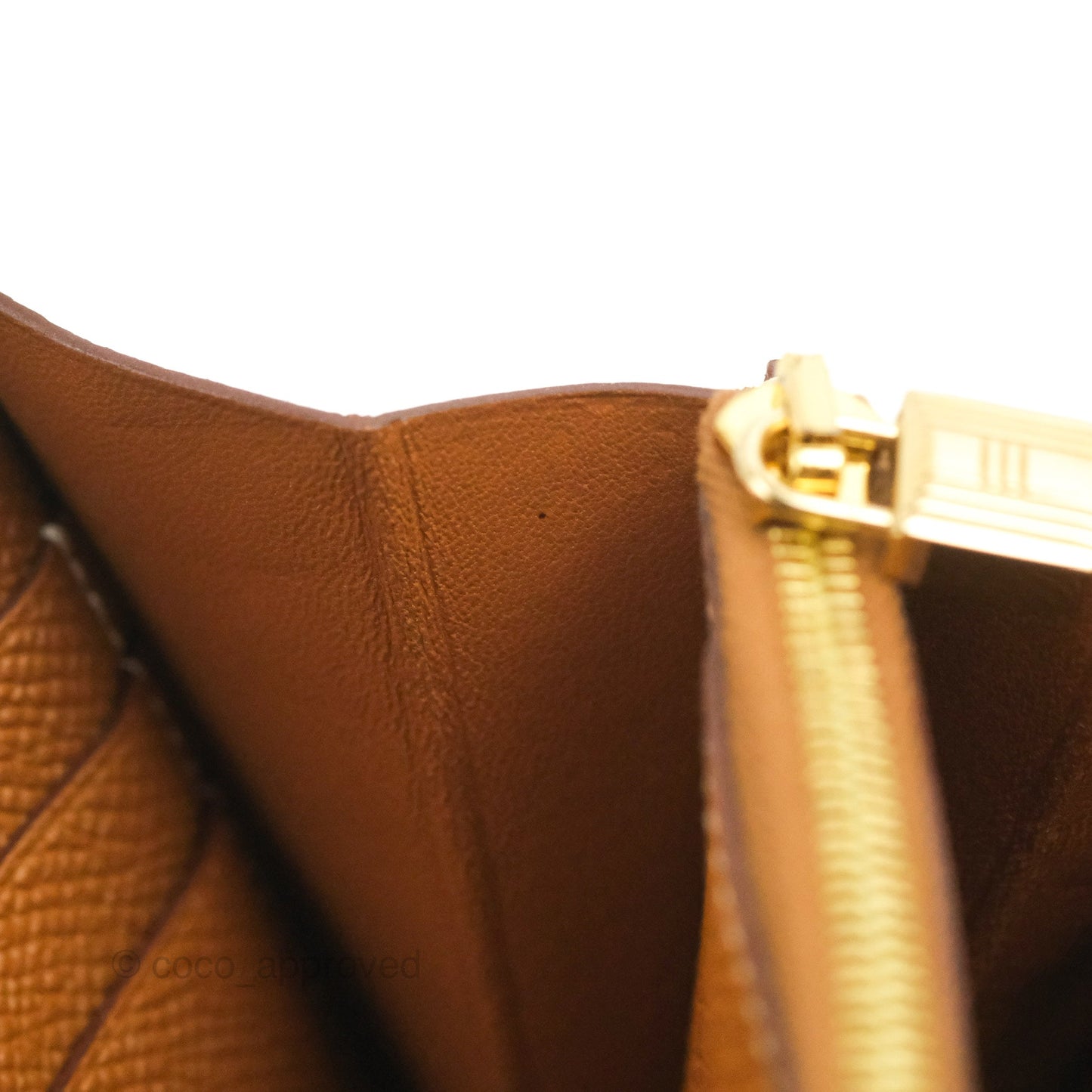 Hermès Epsom Kelly Wallet Gold Gold Hardware