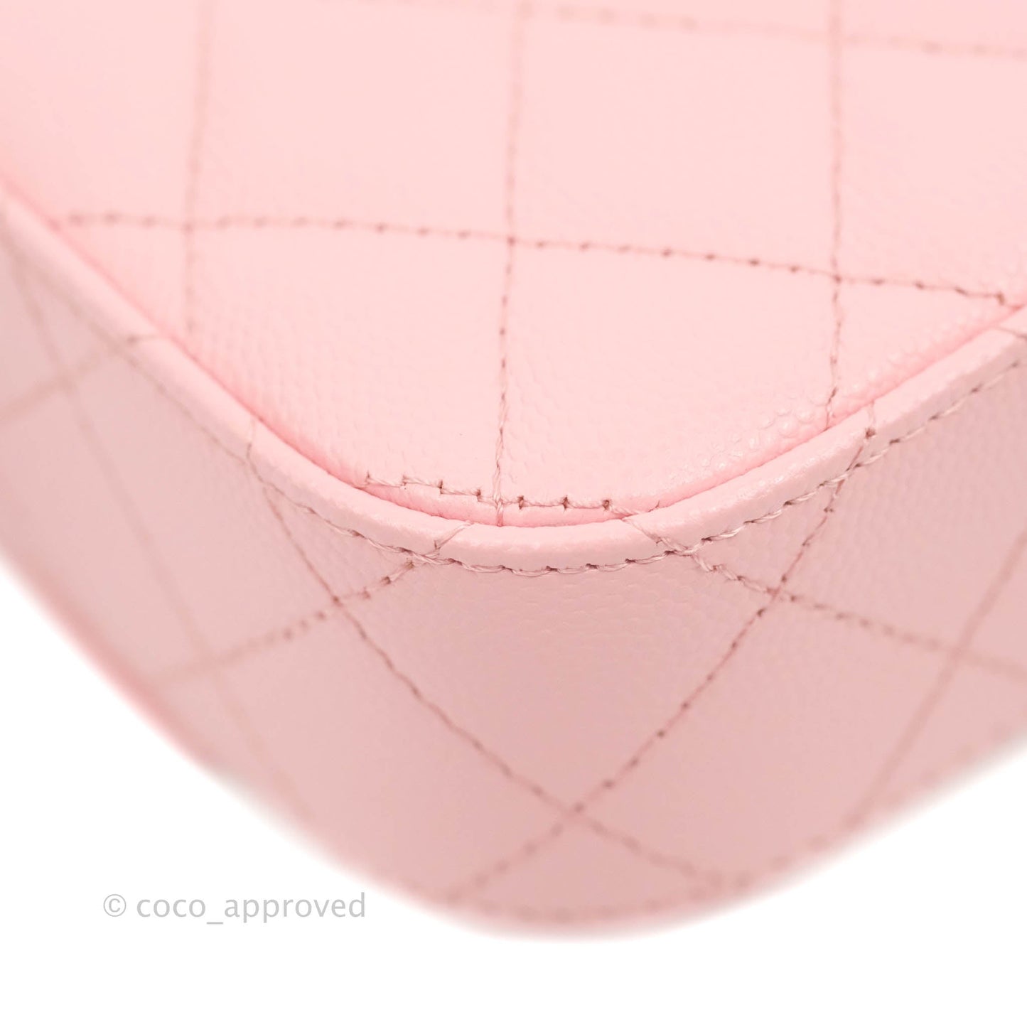 Chanel Classic Clutch With Chain Pink Caviar Gold Hardware