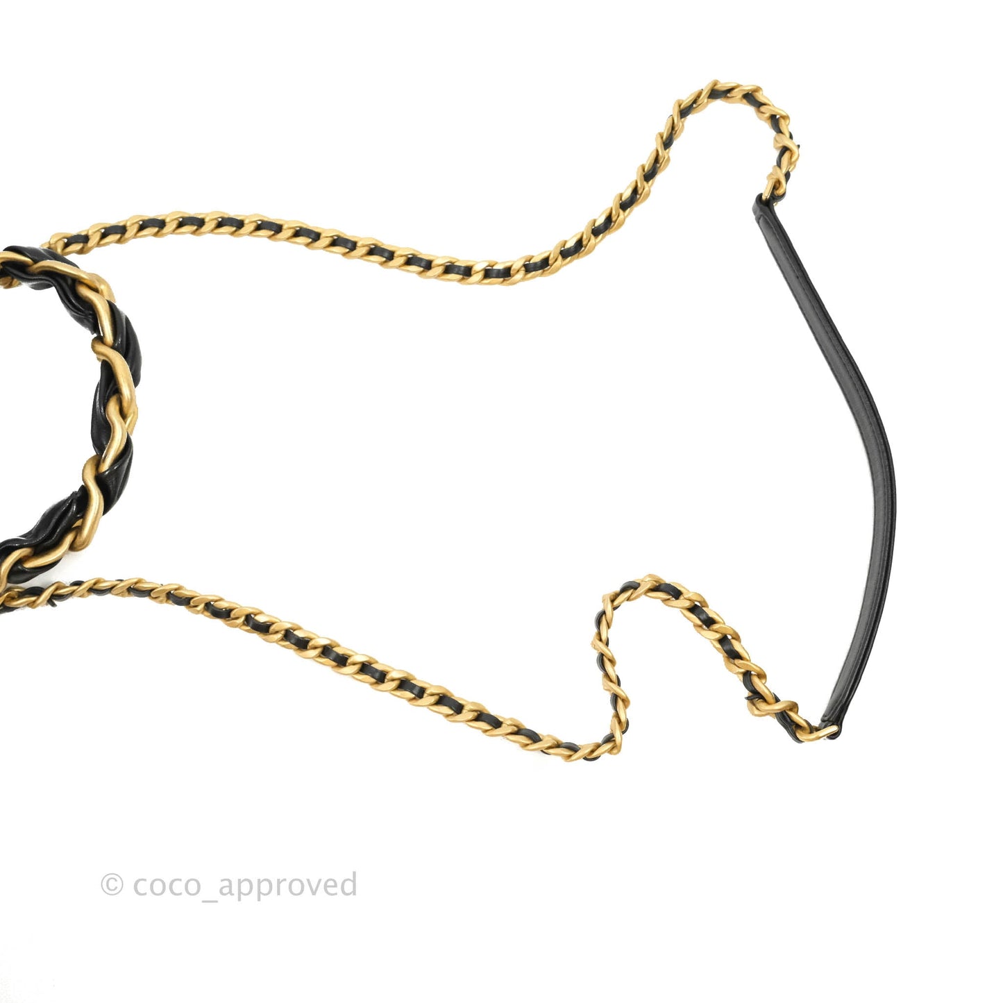Chanel Entwined Chain Bag Black Lambskin Aged Gold Hardware