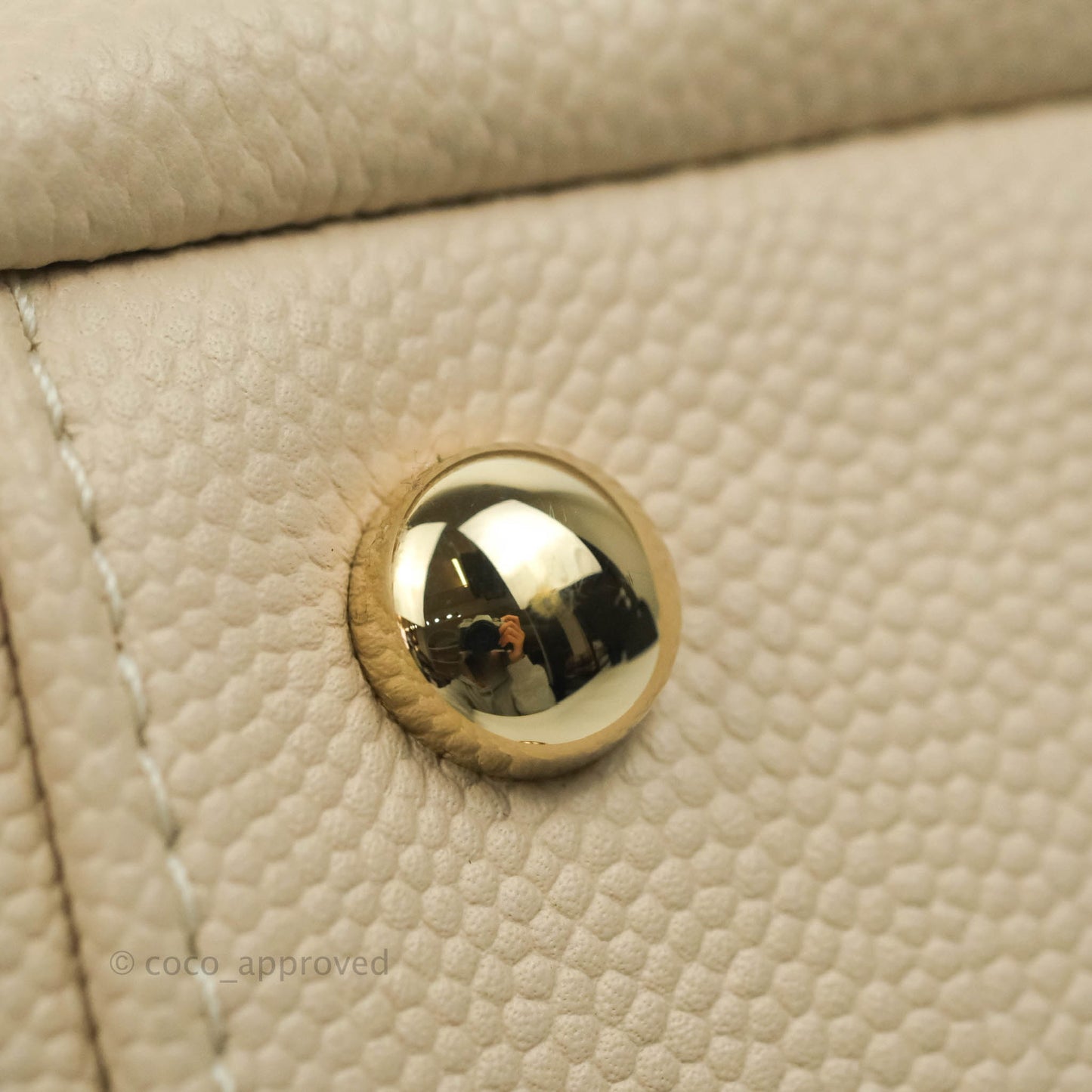 Chanel Quilted Medium Business Affinity Flap Light Beige Caviar Gold Hardware 20B
