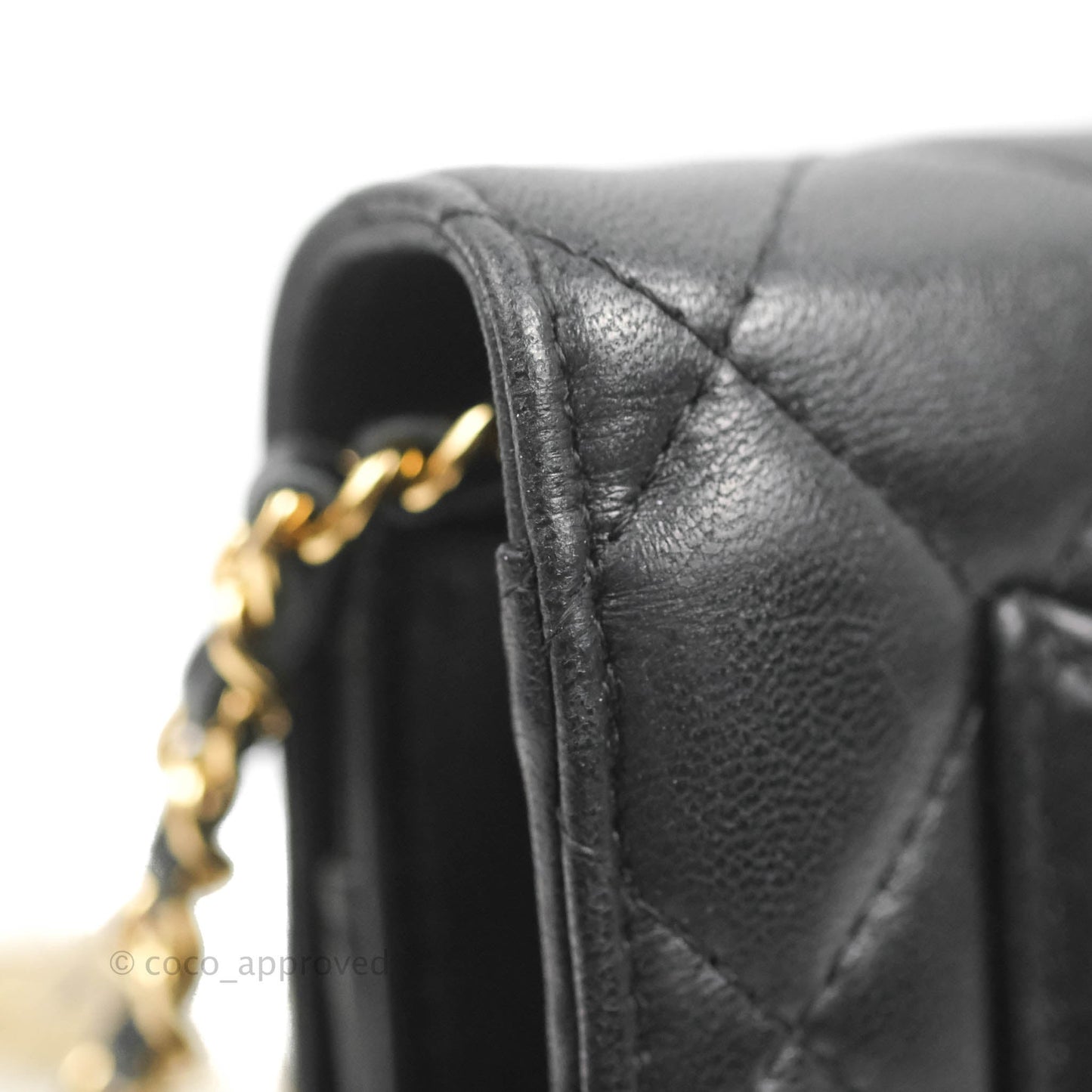 Chanel Quilted Classic WOC Black Lambskin Gold Hardware
